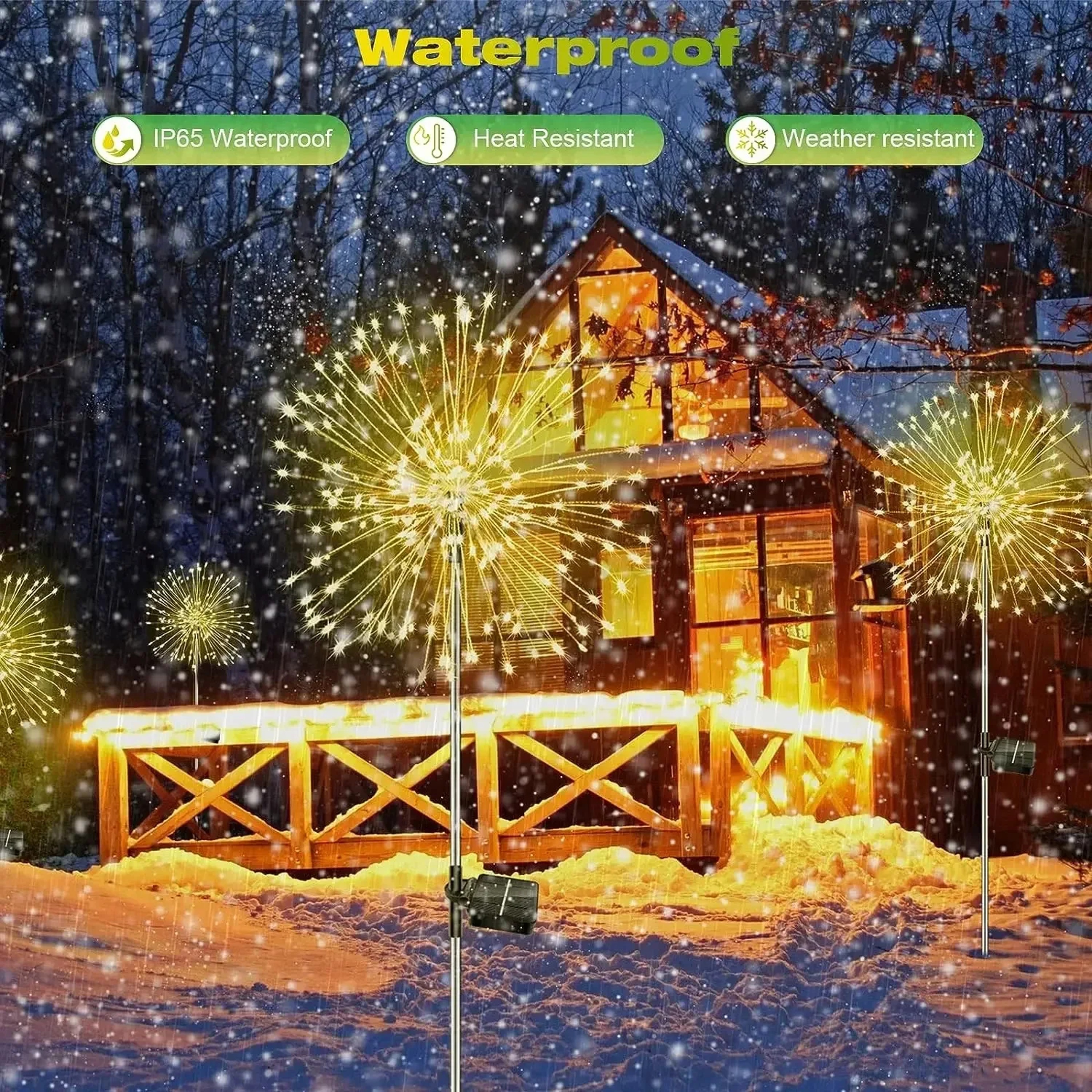 Solar Firework Garden Lights Waterproof LED Dandelion Landscape Decor – view 6