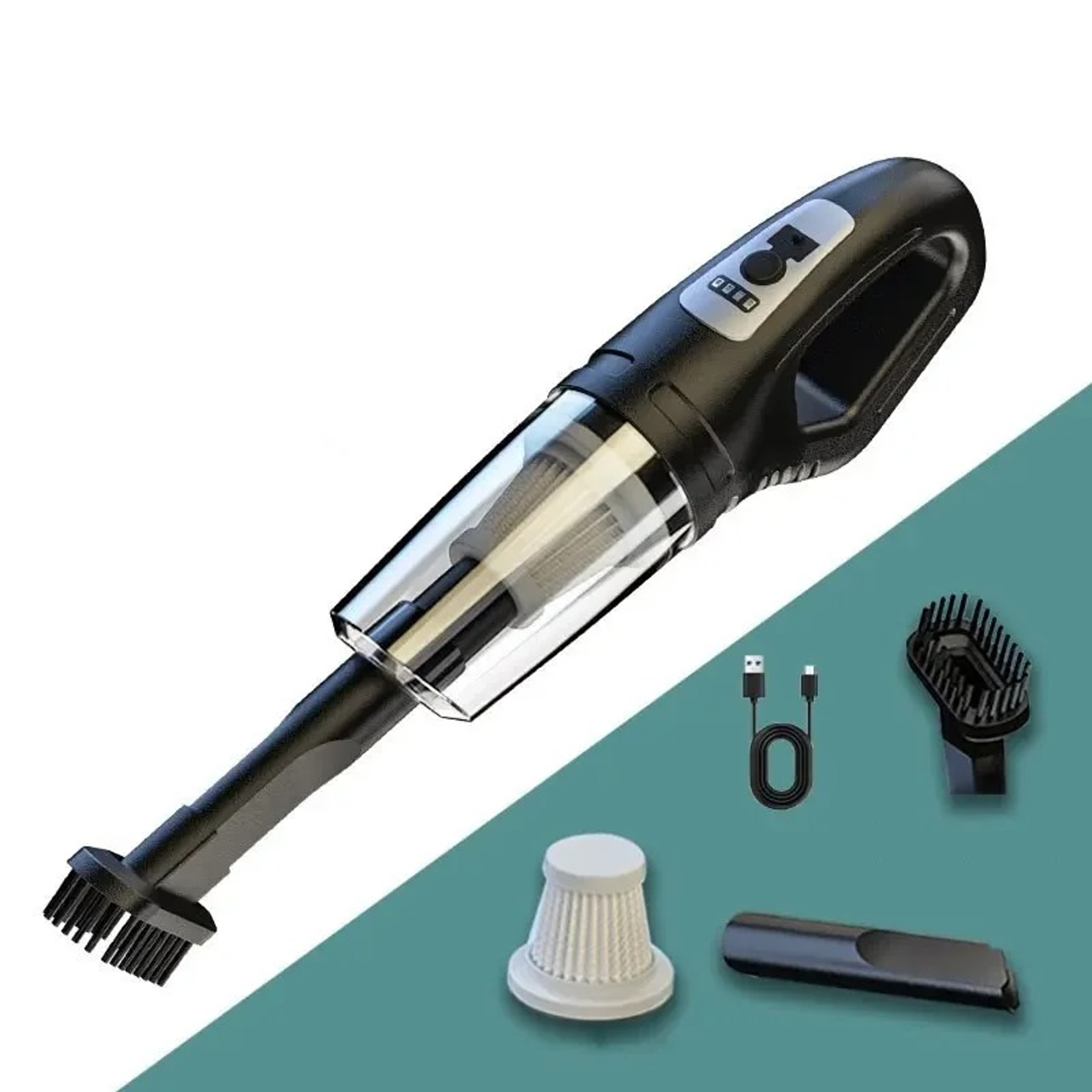 TurboClean Pro Cordless Car Vacuum Cleaner With Powerful Suction  USB Rechargeable Design 6