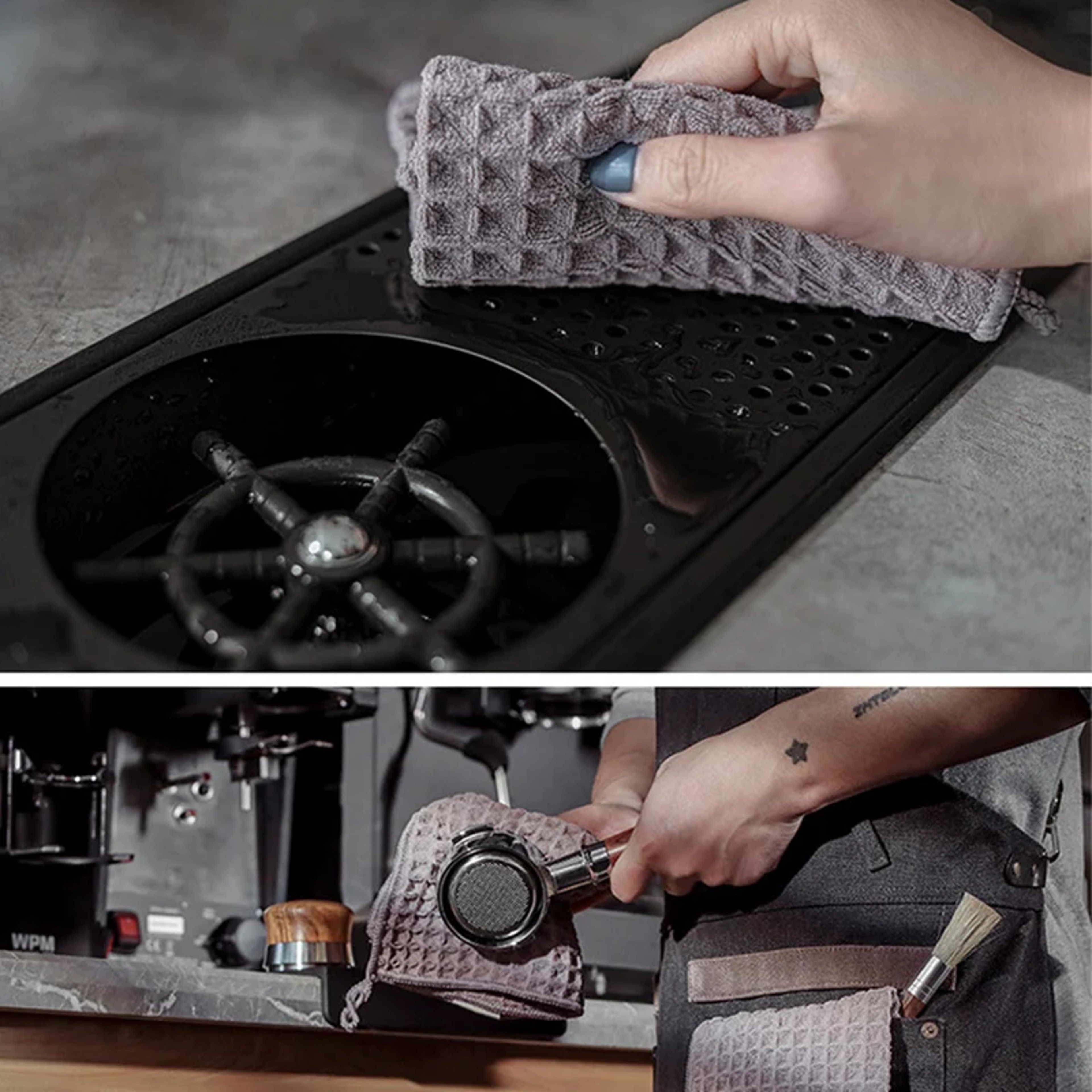 BaristaPro Coffee Machine Cleaning Cloth Ultra Absorbent Lint Free Bar Towel 4
