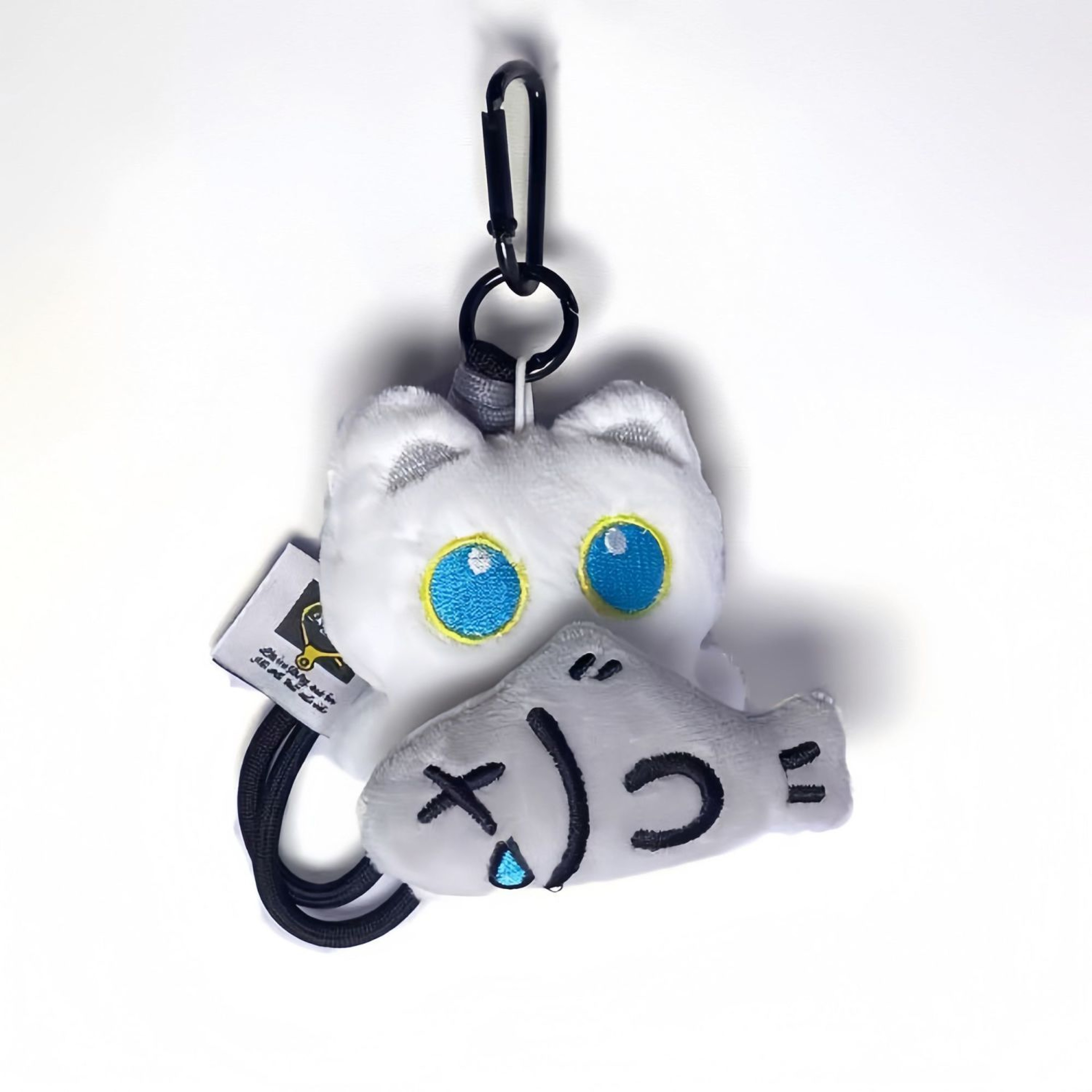Big Eyed Plush Cat Keychain Cute Black Kitten Bag Charm for Backpacks & Keys – view 11