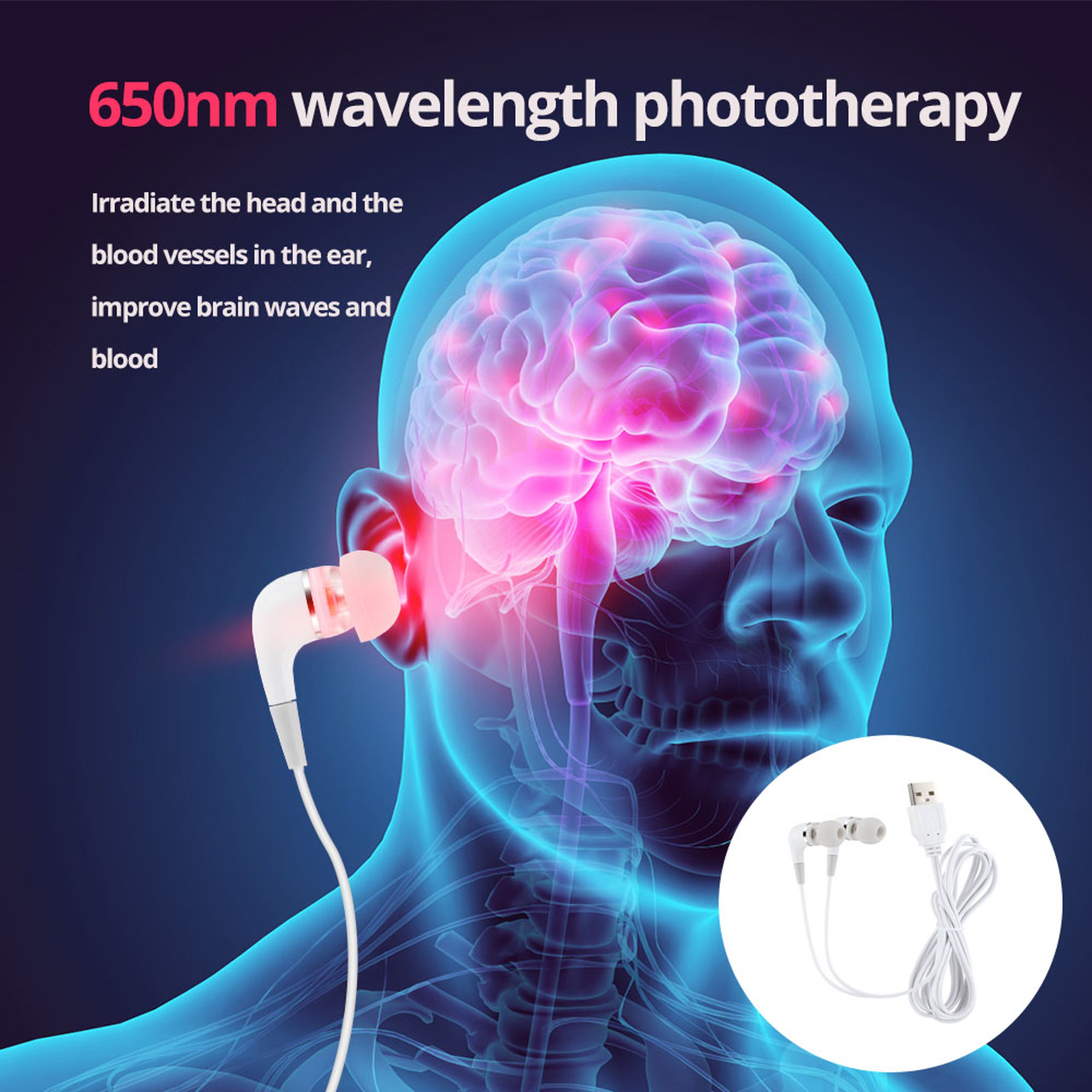 Aurora LLLT Ear Therapy Device for Tinnitus Relief and Hearing Wellness – view 2