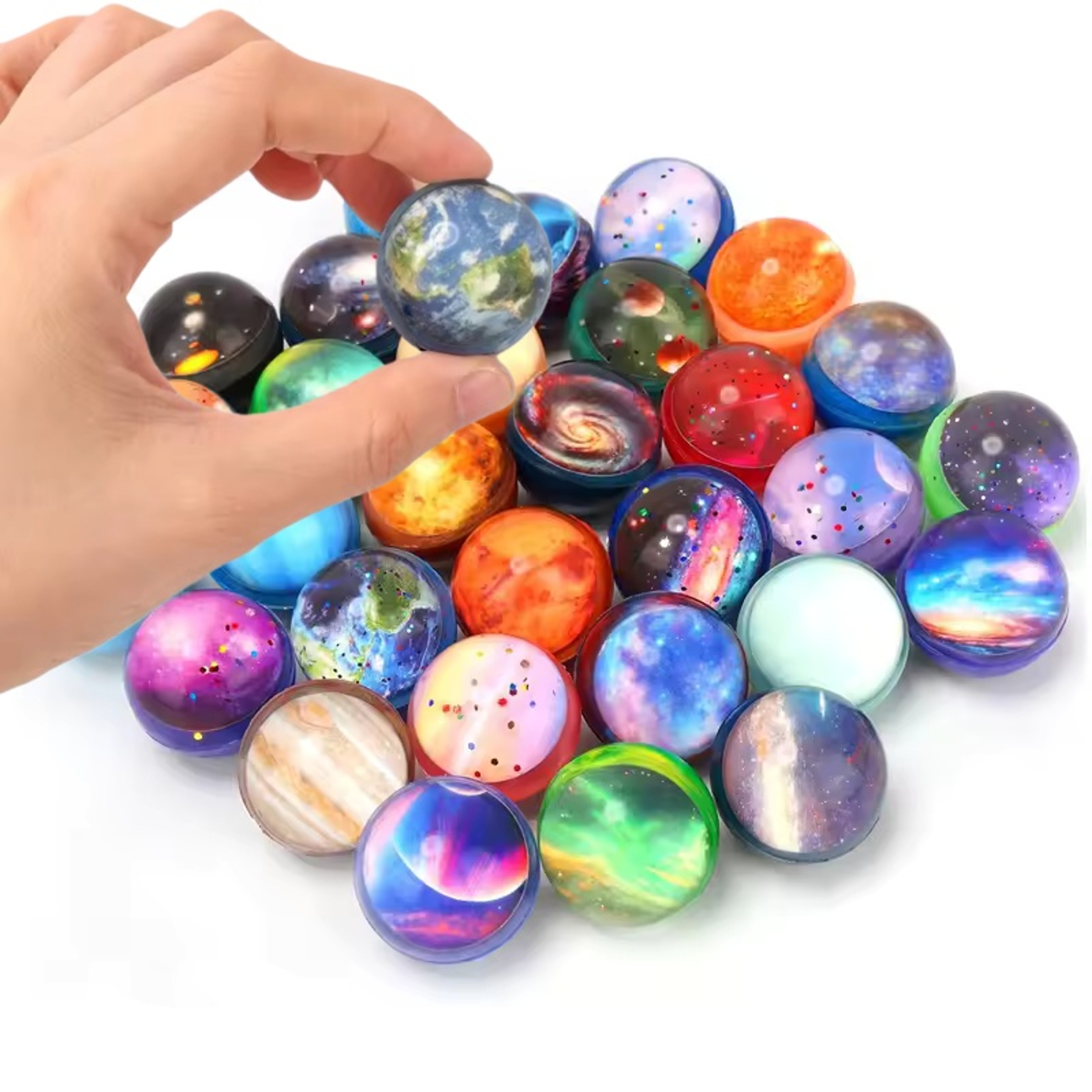 Galaxy Bounce Balls Set for Kids Bouncy Balls Indoor & Outdoor Party Toy Pack – view 1