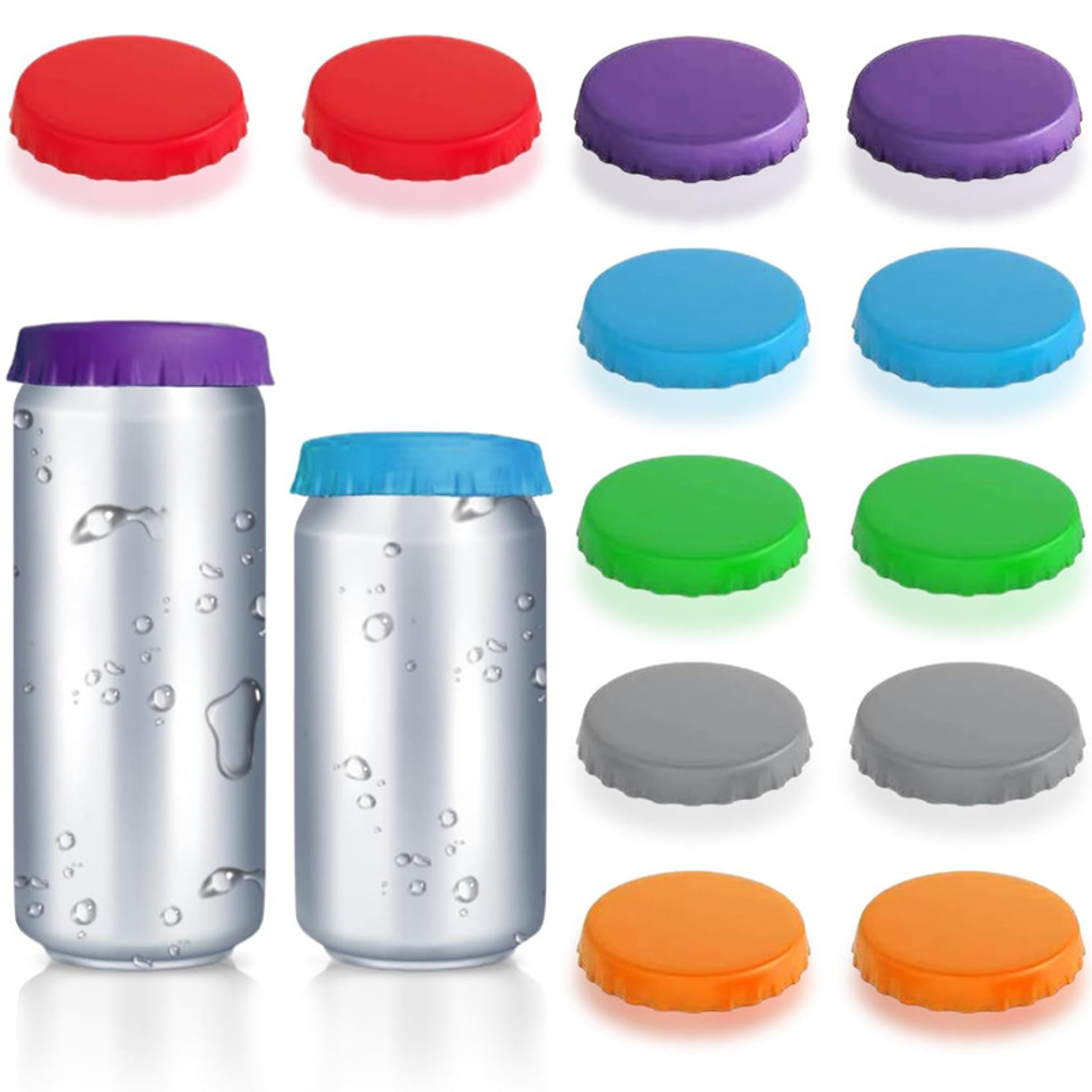Silicone Soda Can Lid Pack Leakproof Beverage Sealer For Soda Beer  Sparkling Drinks 2