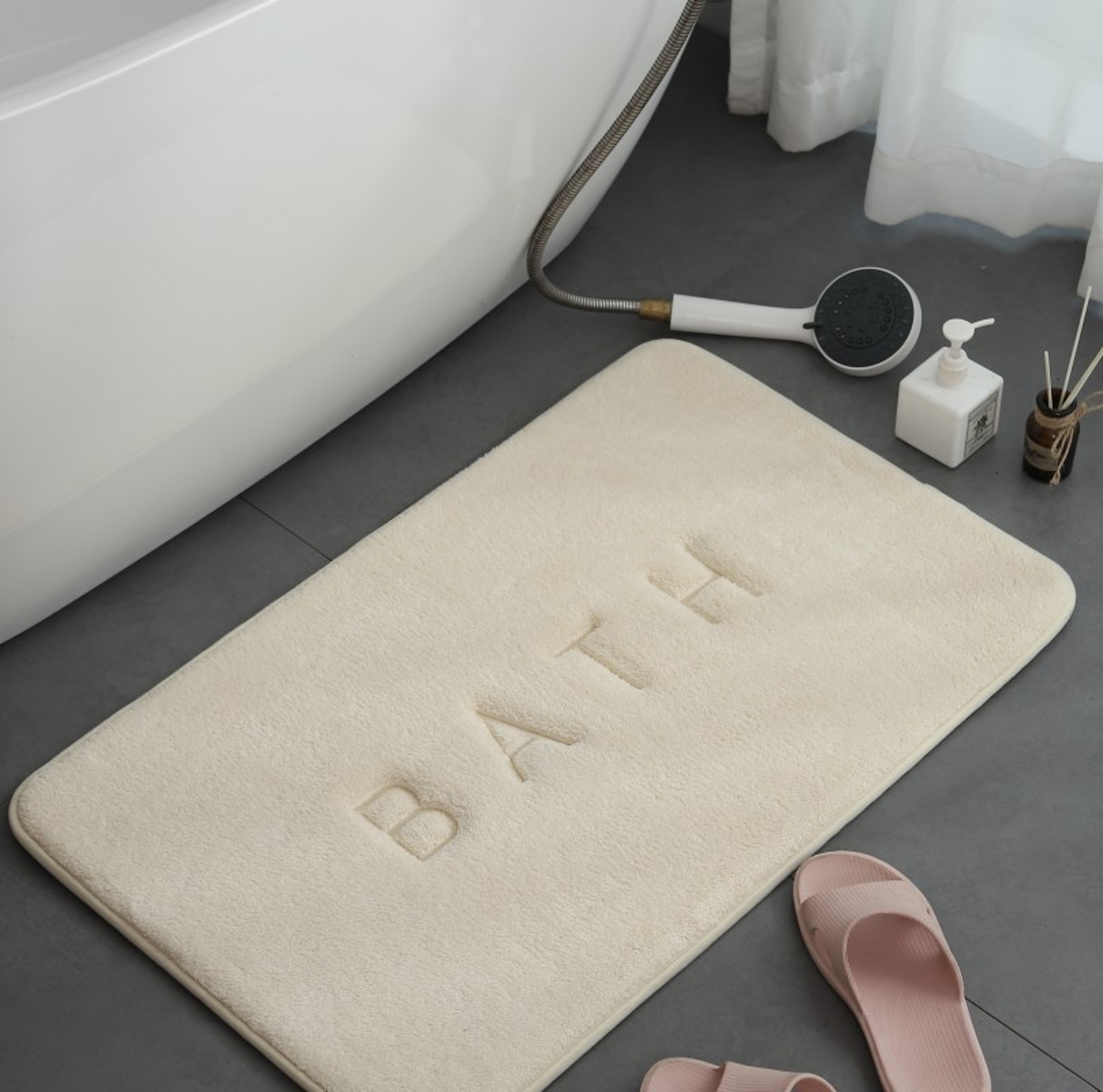 CloudSoft Memory Foam Bath Mat Super Absorbent Bath Mat With Non Slip Backing For Bathroom  Kitchen 5