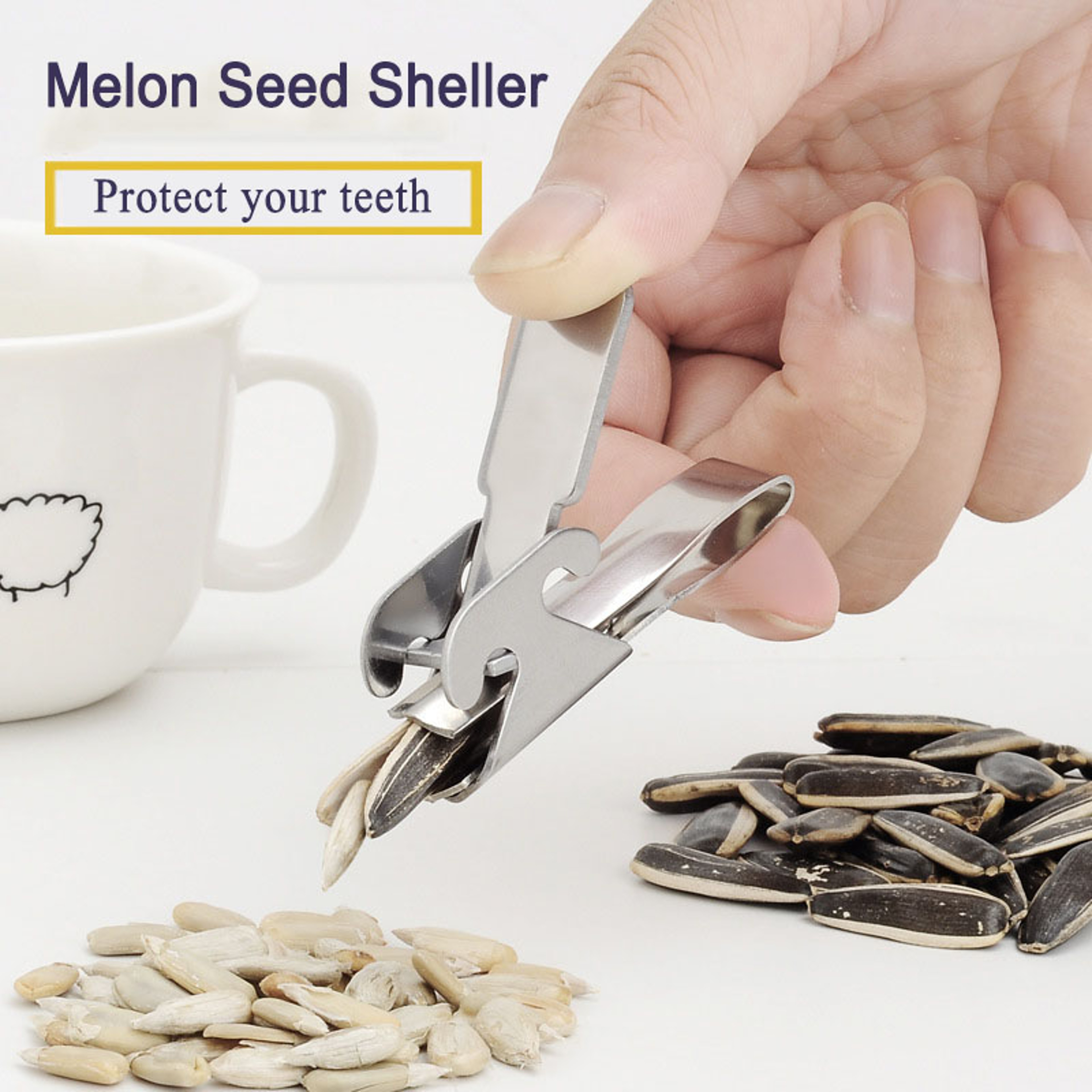 Stainless Steel Pistachio Opener  Nutcracker Tool For Seeds Peanuts And Nuts 1