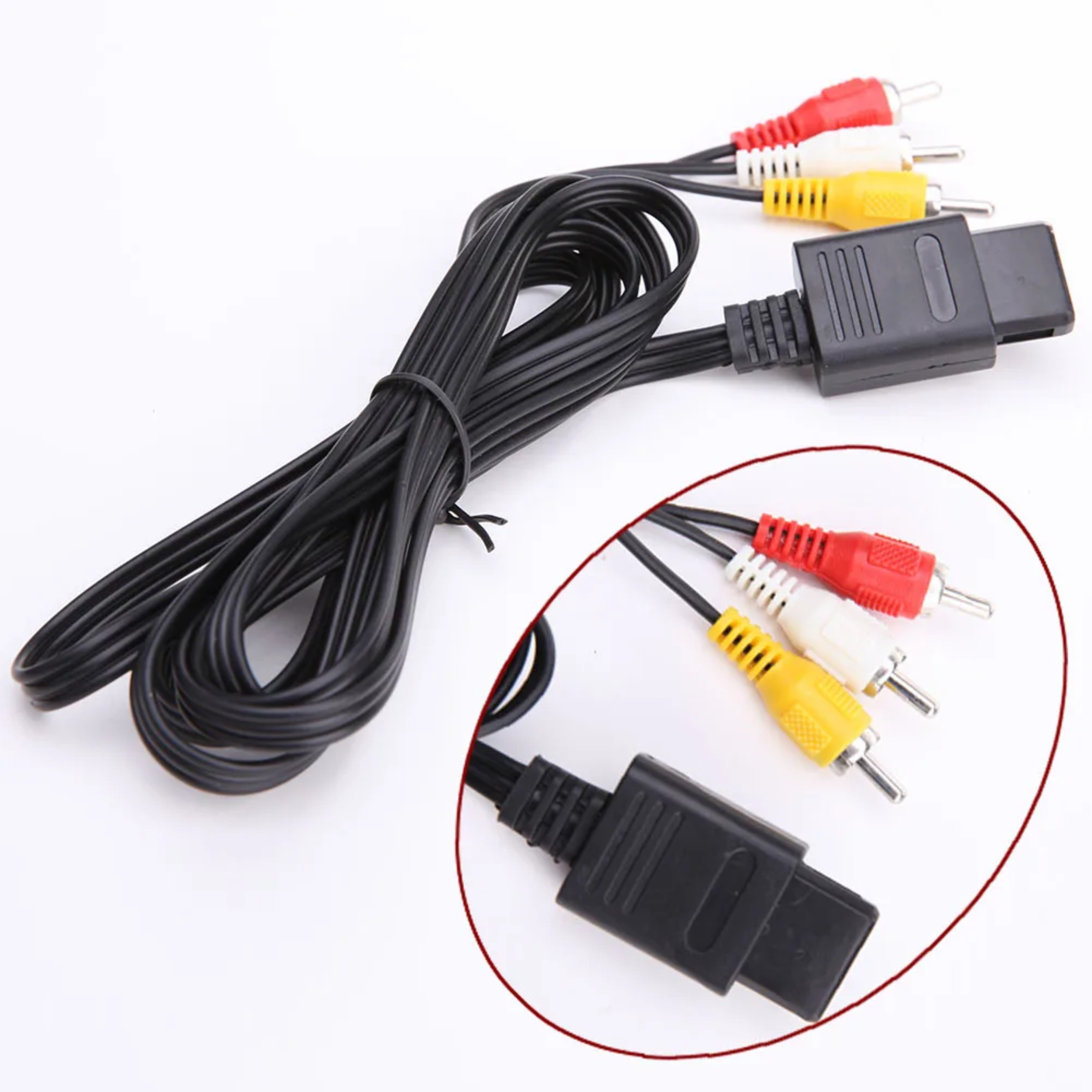 Retro AV Cable for Nintendo , GameCube & SNES FT RCA Composite TV Connection Cord – view 2