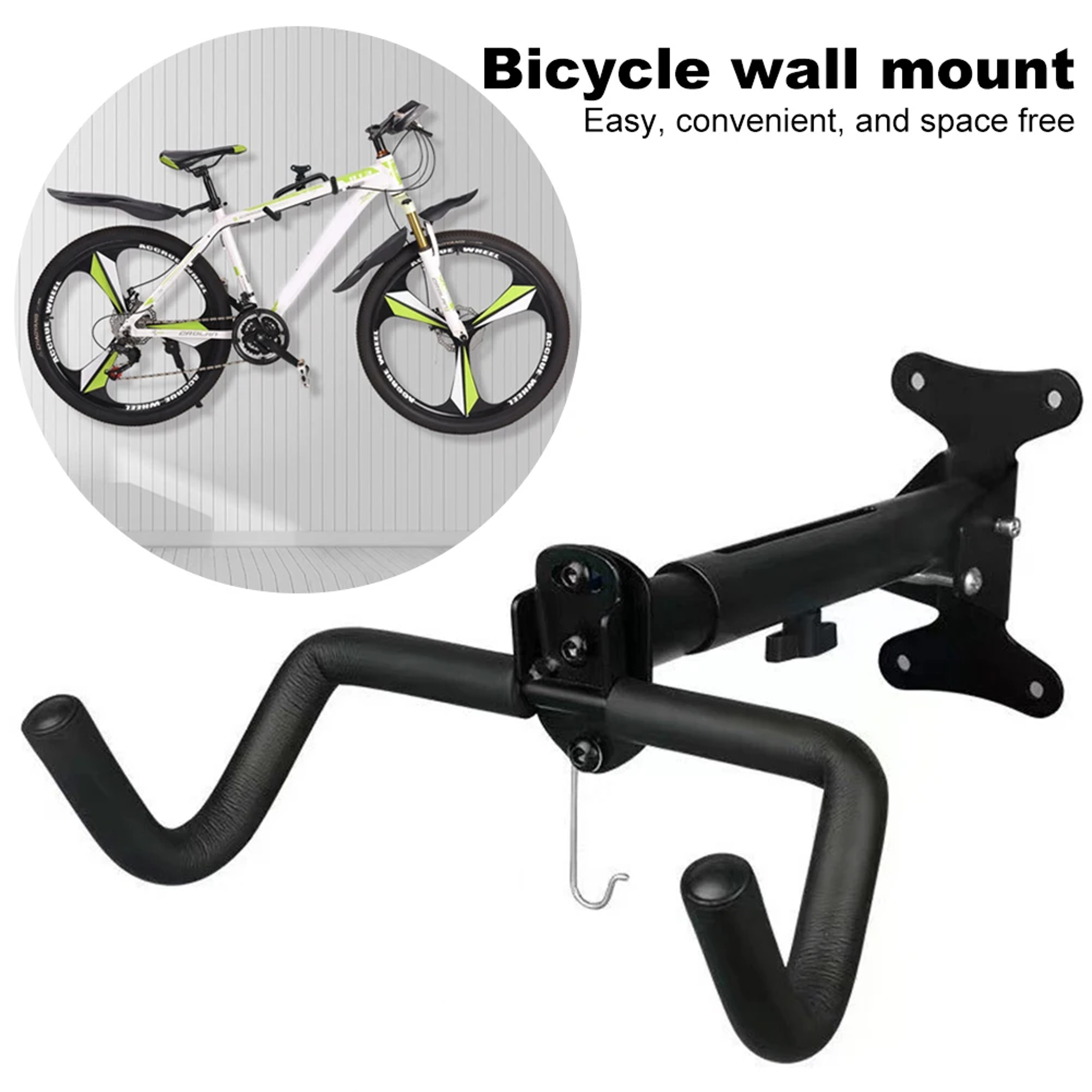 Wall Mount Bike Rack Hook For Road And Mountain Bikes 3
