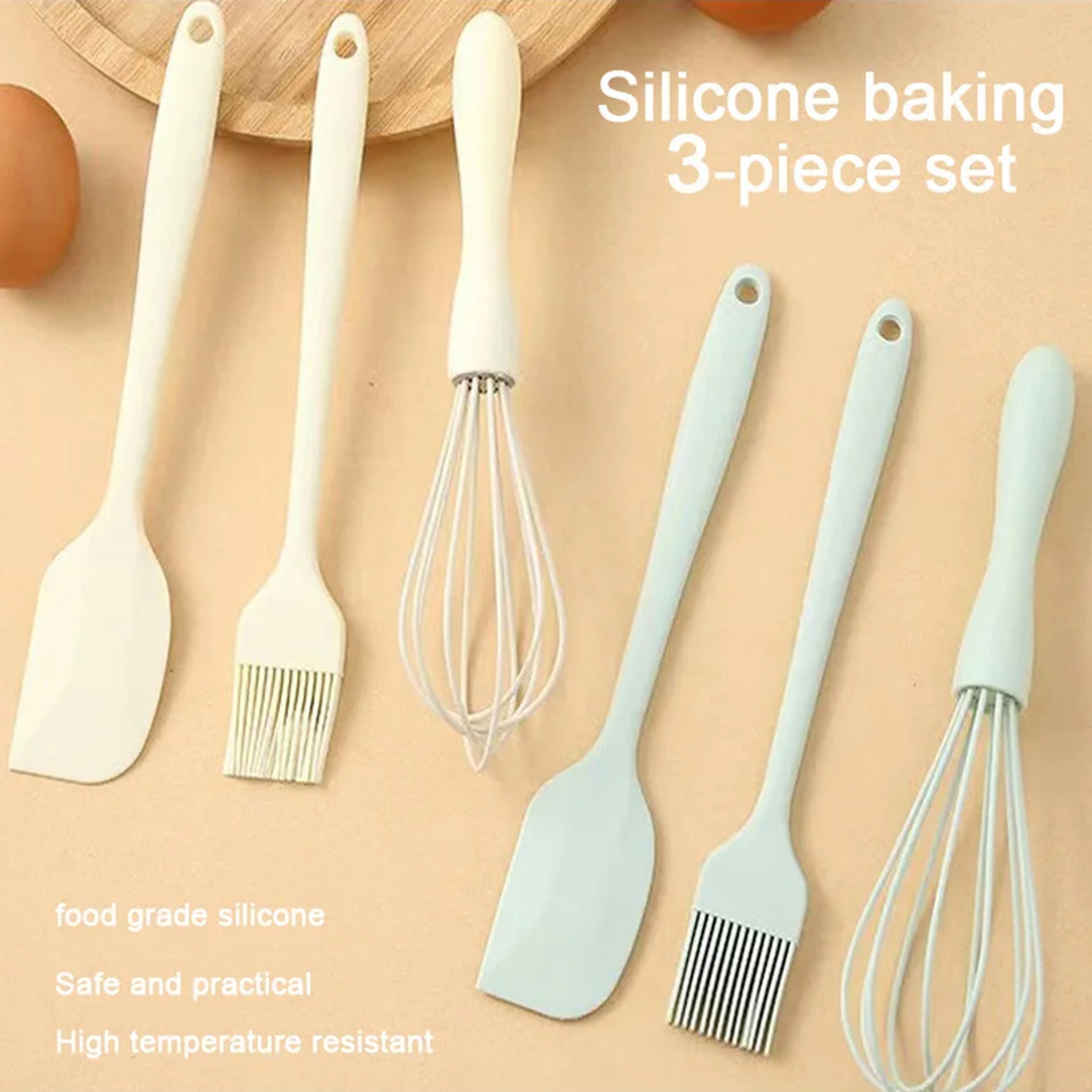 Piece Silicone Spatula Set with Pastry Brush for Baking, Mixing & Non Stick Cooking – view 1