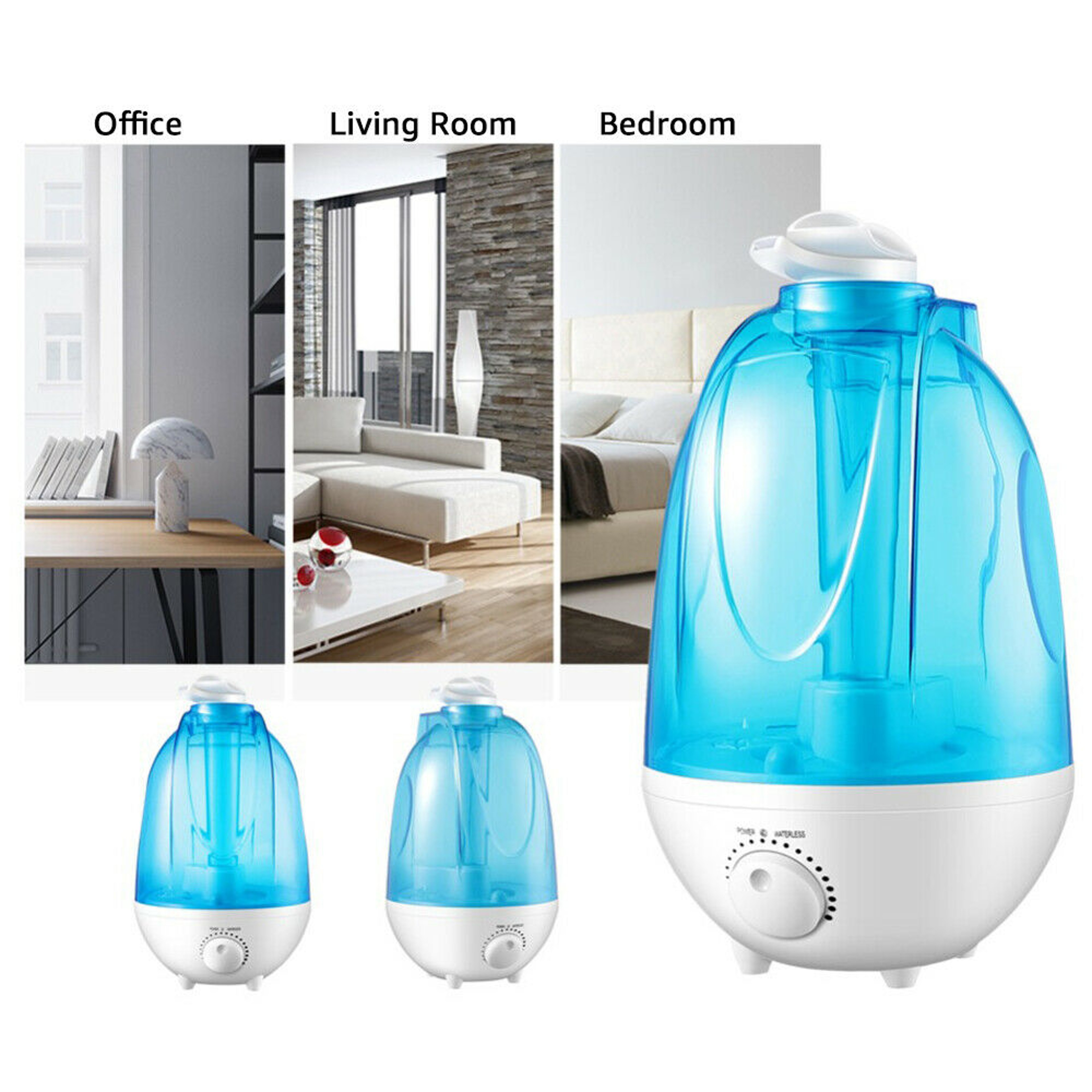 Dual Nozzle Ultrasonic Humidifier & Essential Oil Diffuser for Home, Office & Baby Room – view 5
