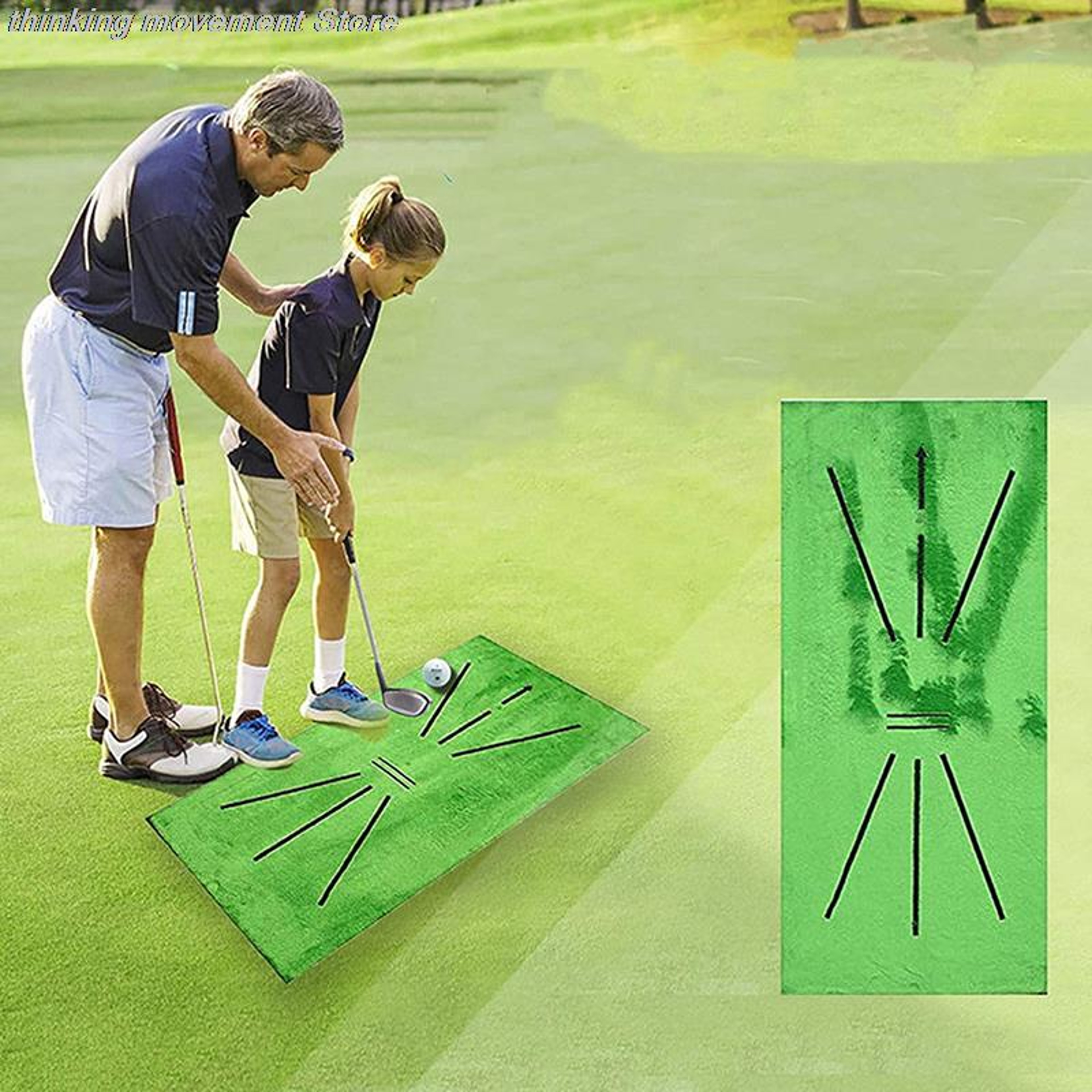 FairwayFeel Golf Practice Mat with Non Slip Base for Indoor Outdoor Swing Training – view 1