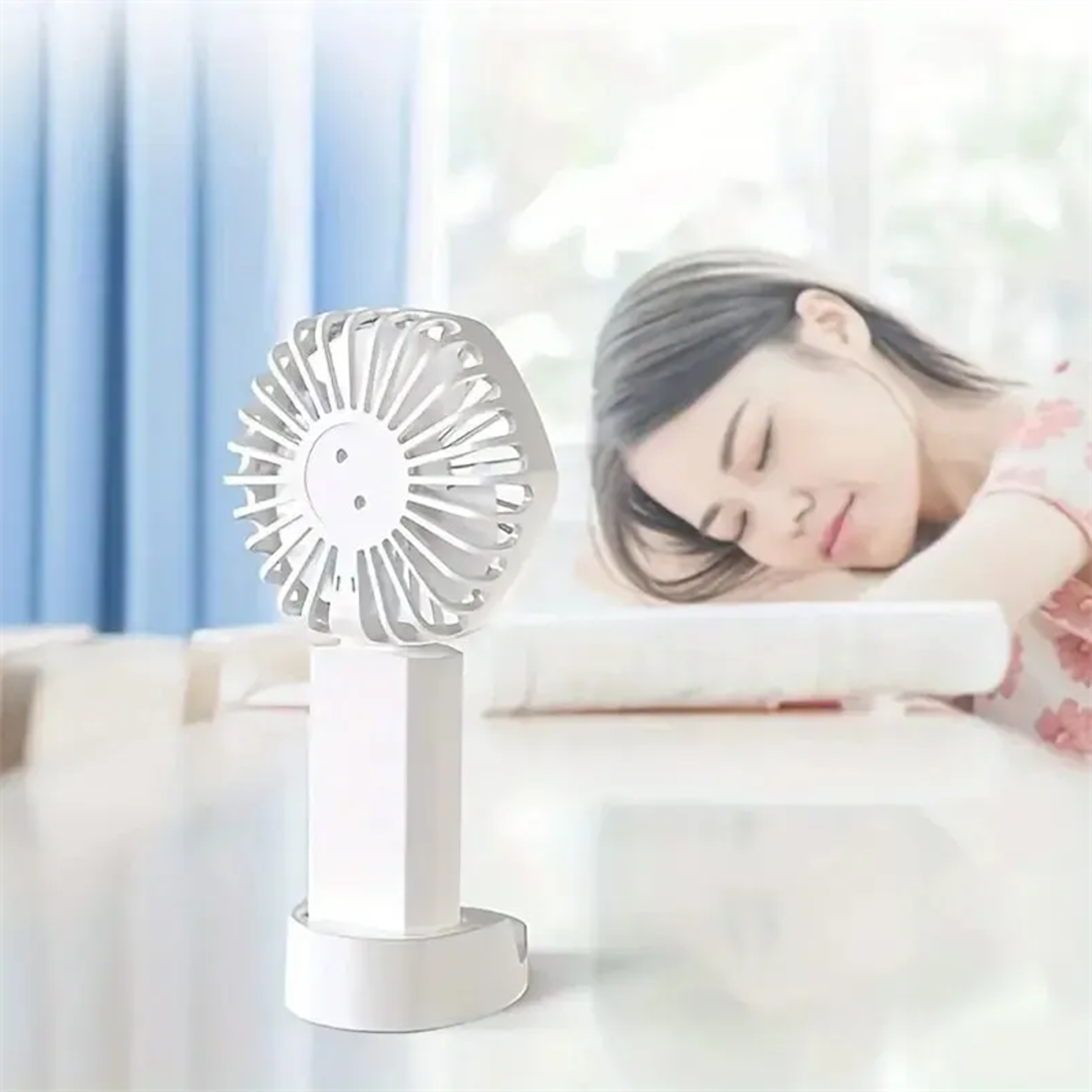 Compact USB Rechargeable Handheld Fan Speed Portable Handheld Fan For Travel Home Cooling 1