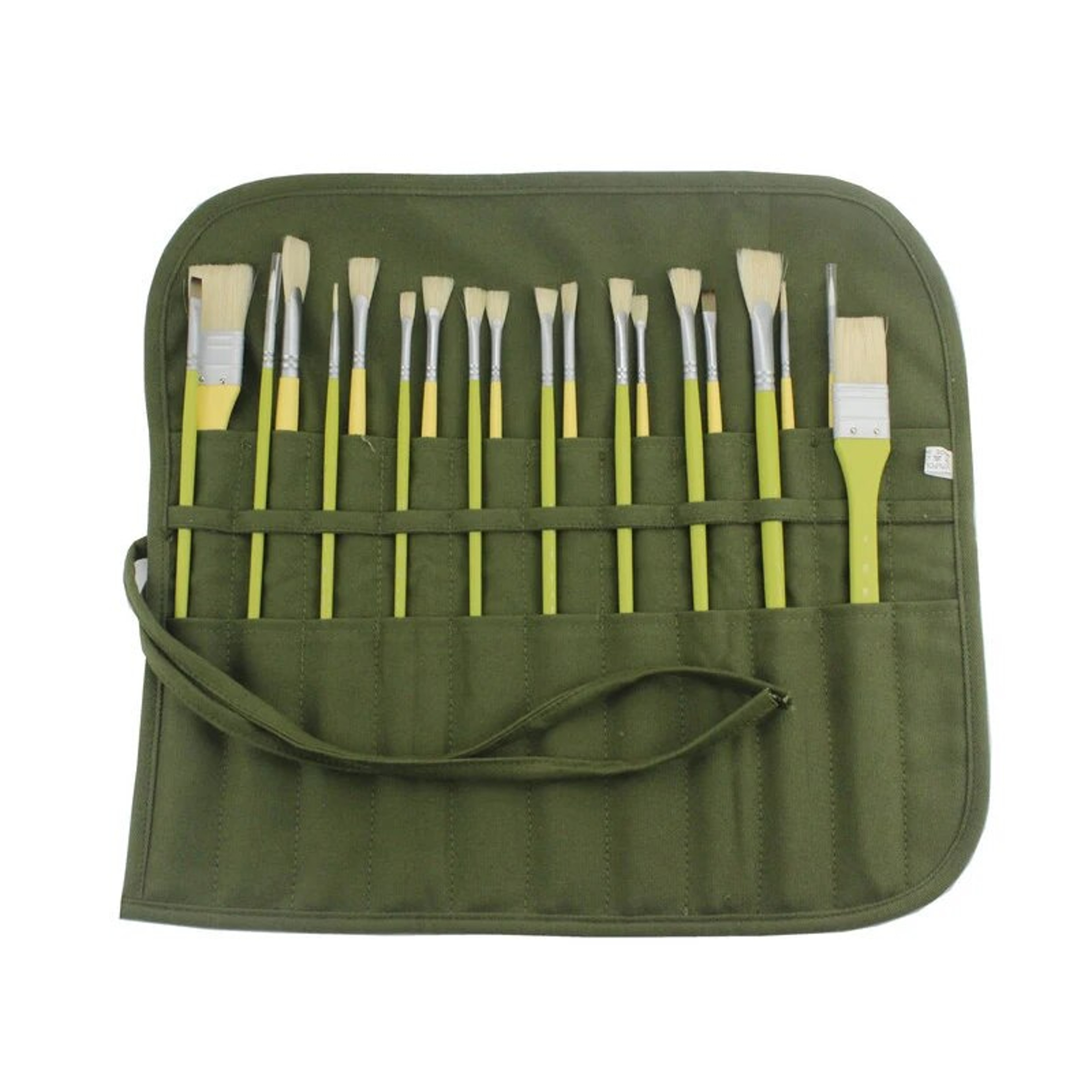 ArtistPro Paint Brush Holder Roll Up Canvas Organizer with Slots for Watercolor, Gouache & Calligraphy Tools – view 7