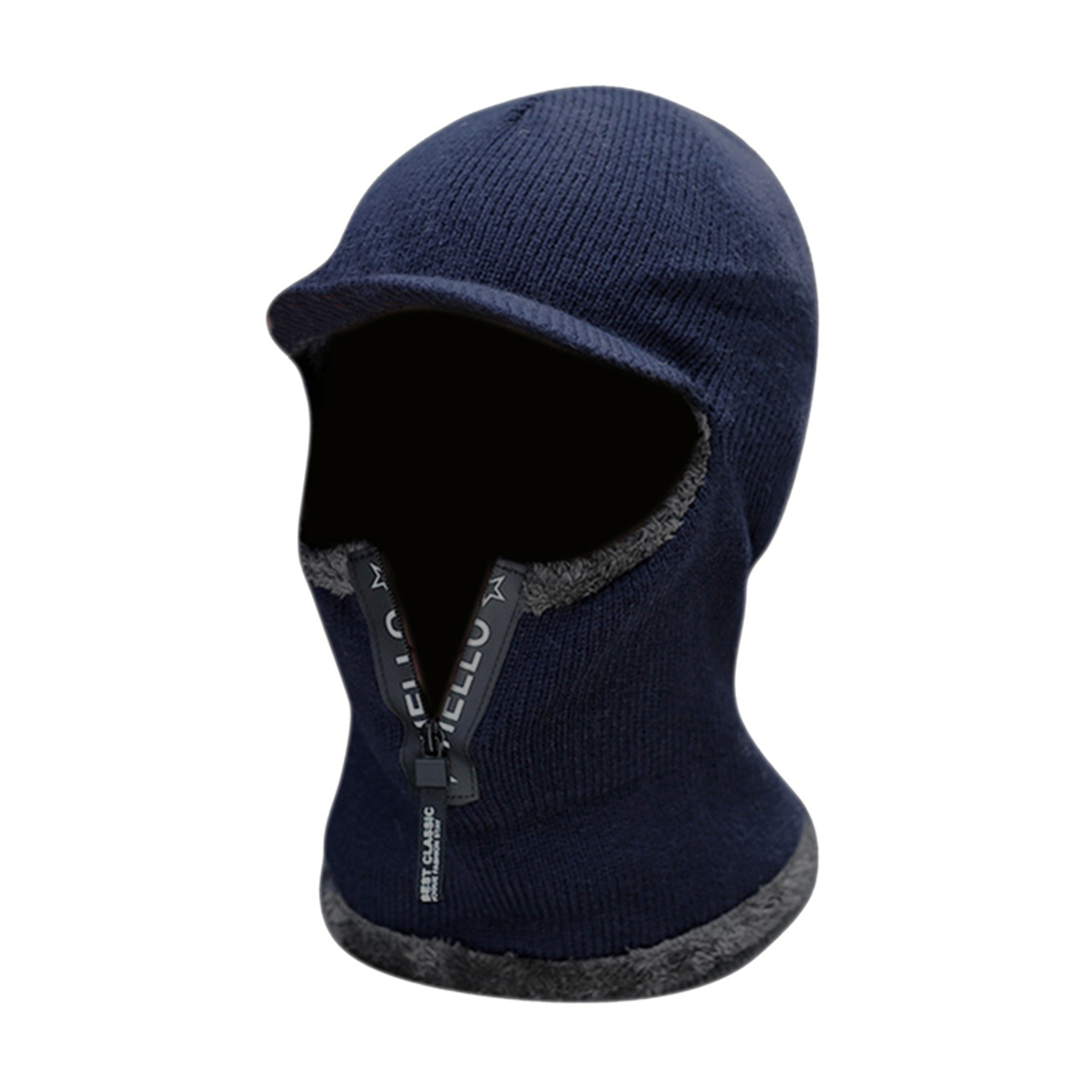 Men Windproof Outdoor Winter Knit Hat with Ear Protection and Visor Scarf Warm Cycling Winter Cap – view 7