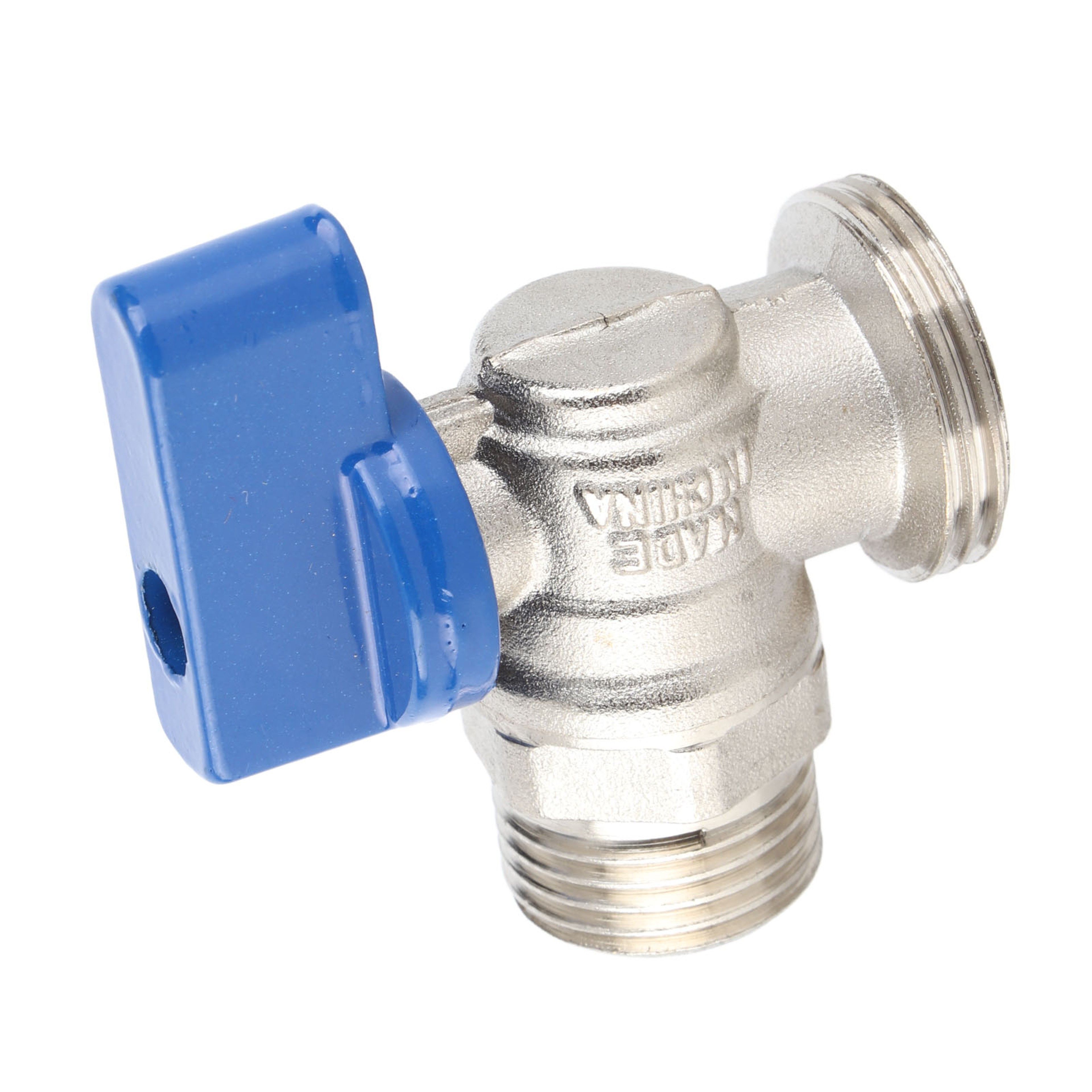 Brass angle stop valve, quarter turn ball valve, water shut off valve, brass plumbing valve, valve – view 1