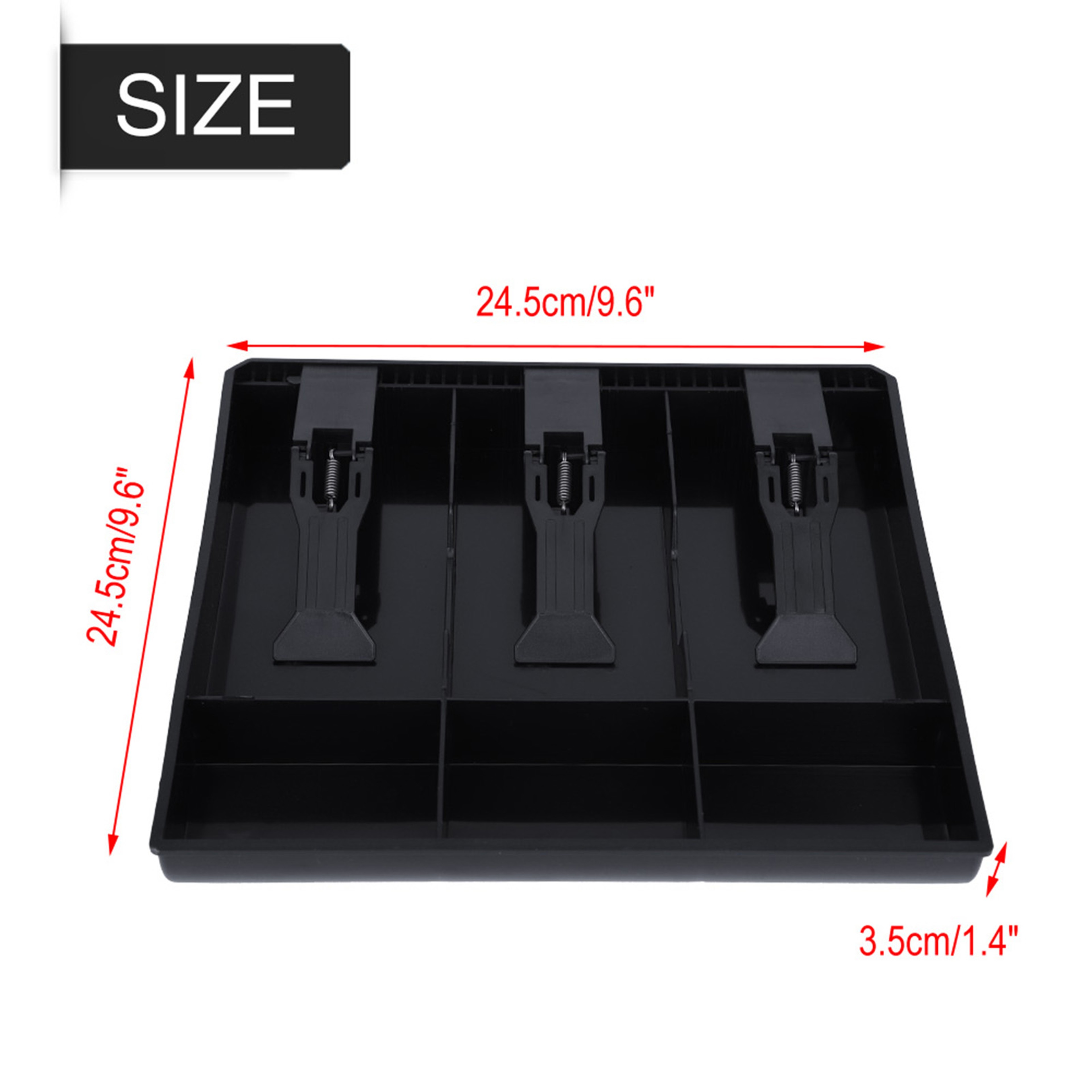 Compact Cash Drawer Insert Tray for POS Registers Bill Coin Money Organizer – view 6
