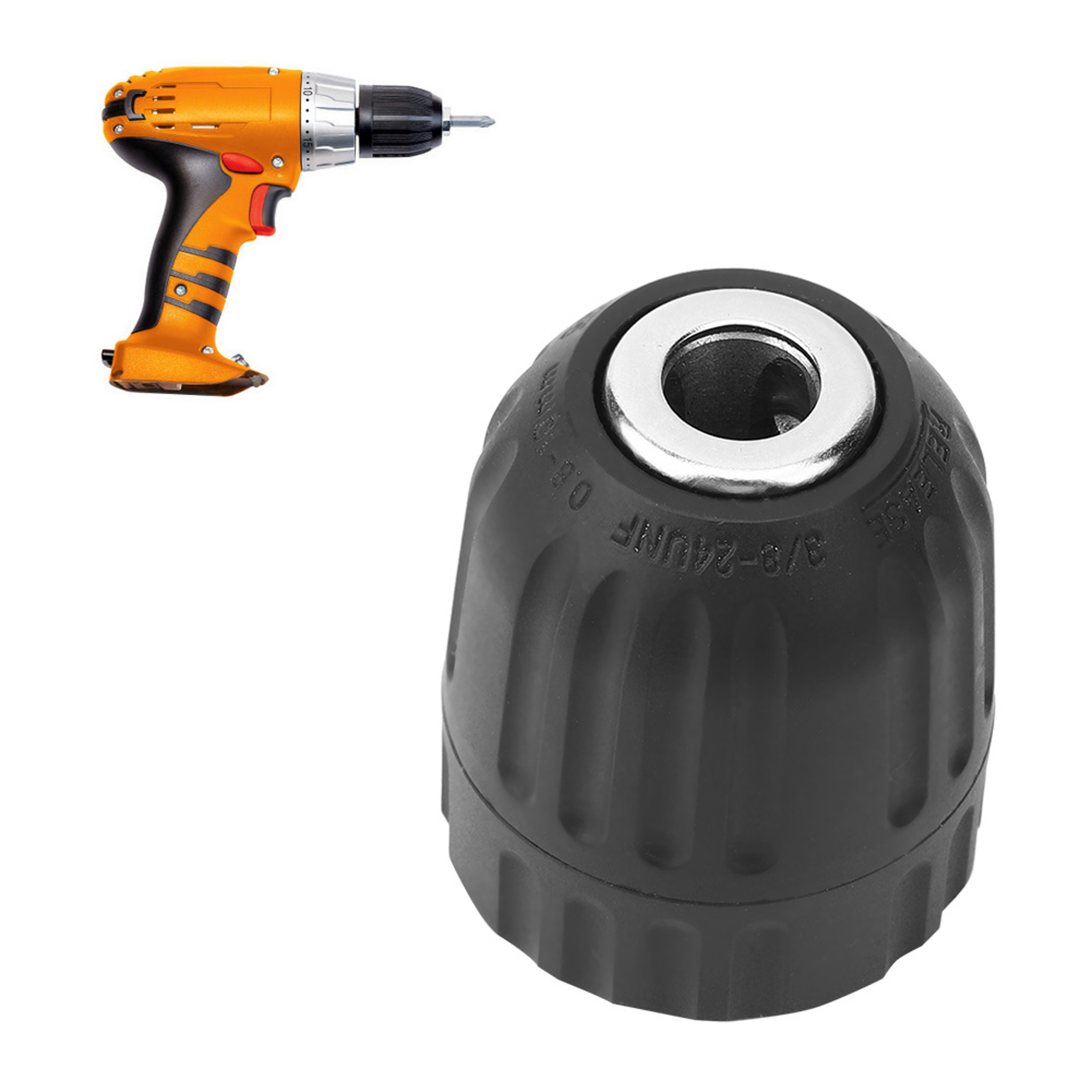 Self Tightening Keyless Drill Chuck Adapter for Electric Drills, Lathes & Milling Machines – view 2
