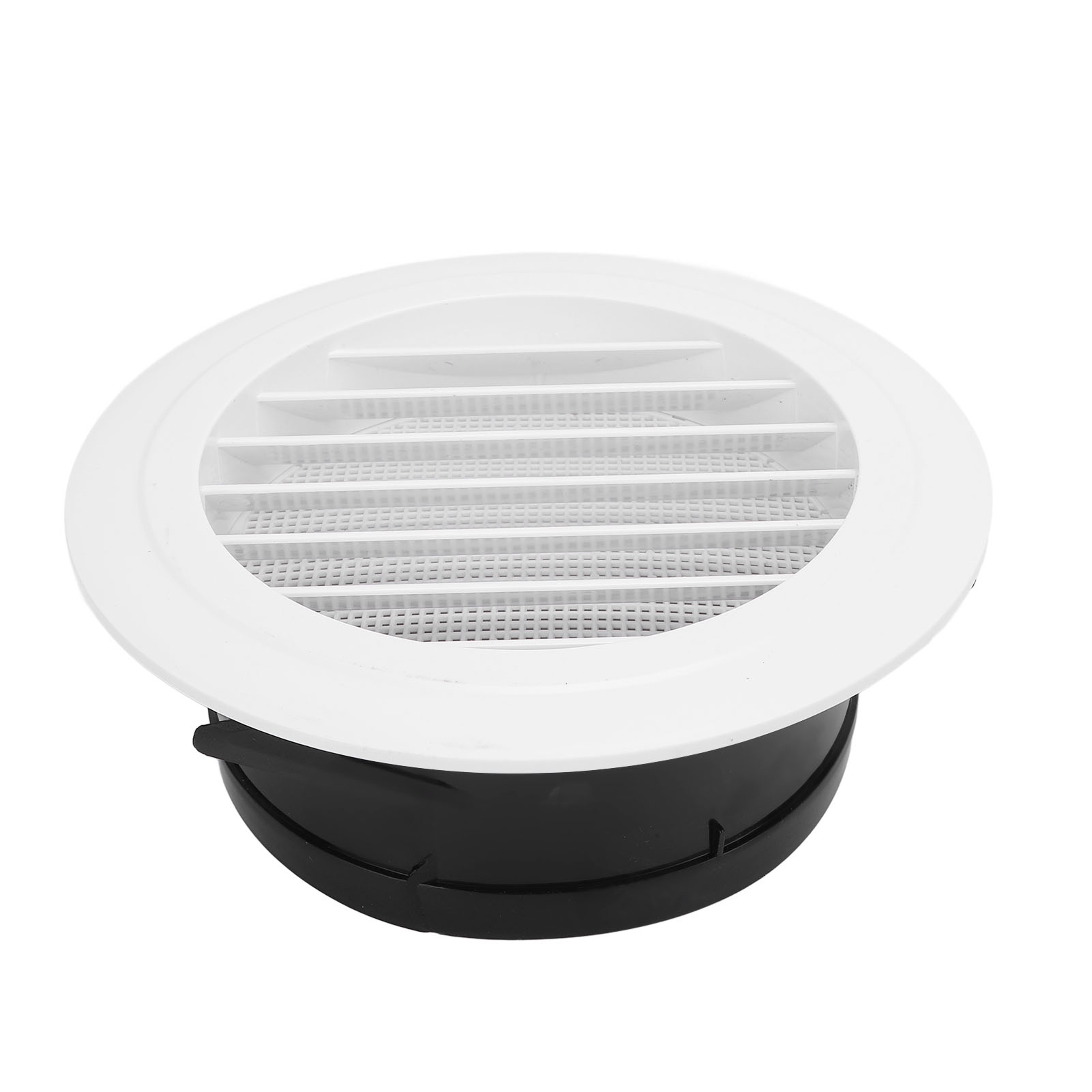 Round HVAC Vent Cover ABS Wall & Ceiling Air Vent Grille with Slant Louvers – view 2