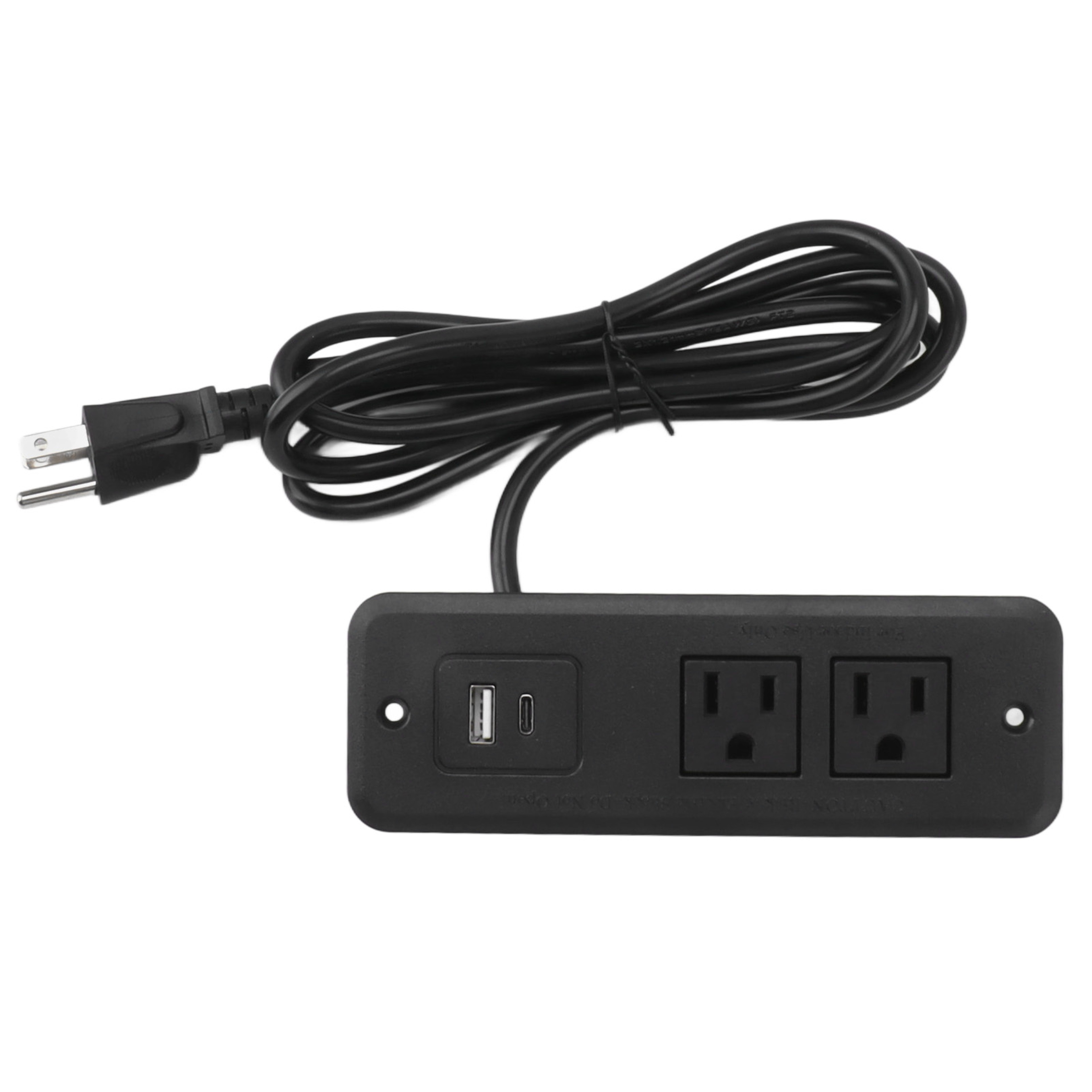 Recessed Desk Power Strip with USB C Fast Charging and Built In AC Outlets – view 2