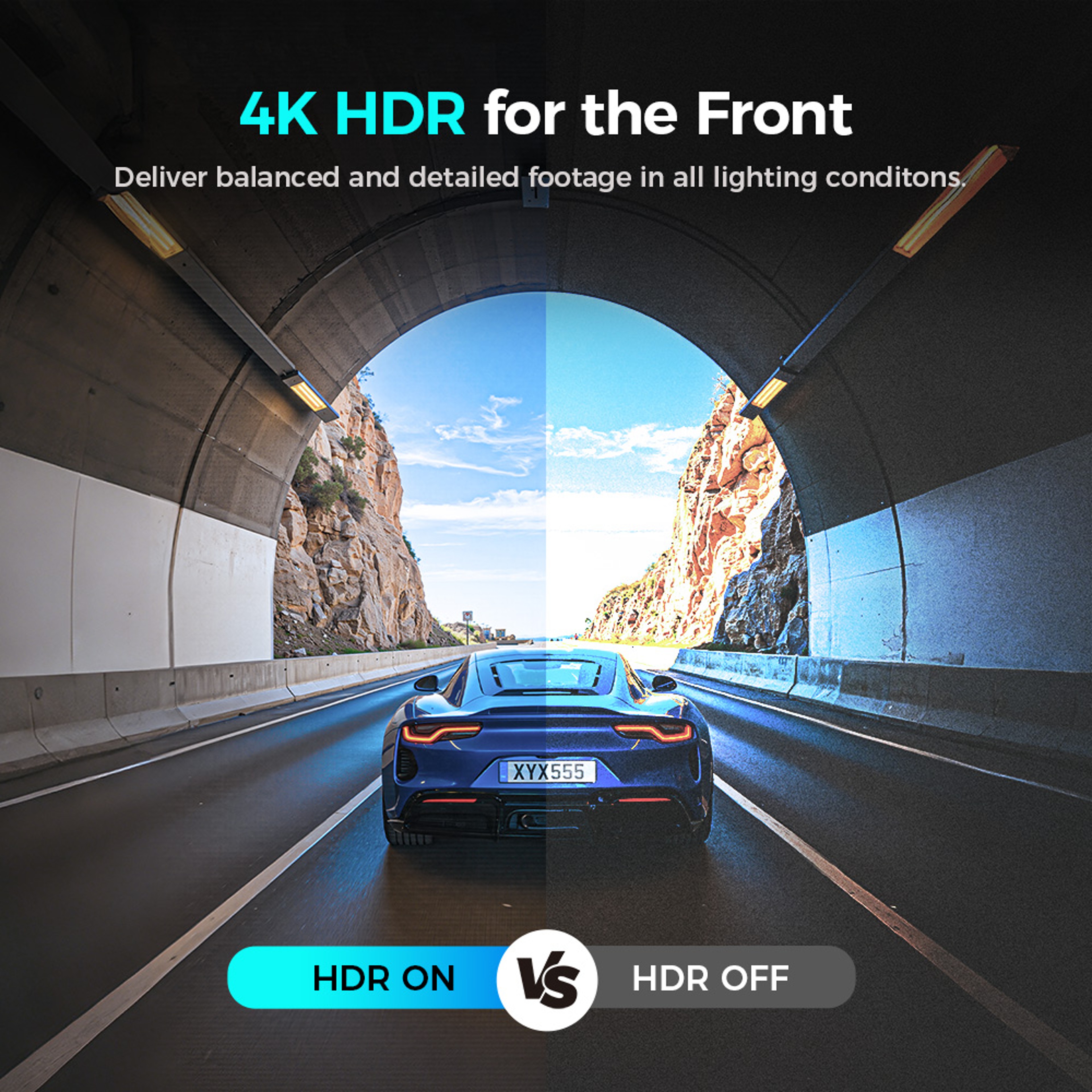 Dual Front Rear Dash Cam With Night Vision WiFi App Control  Parking Monitor 0