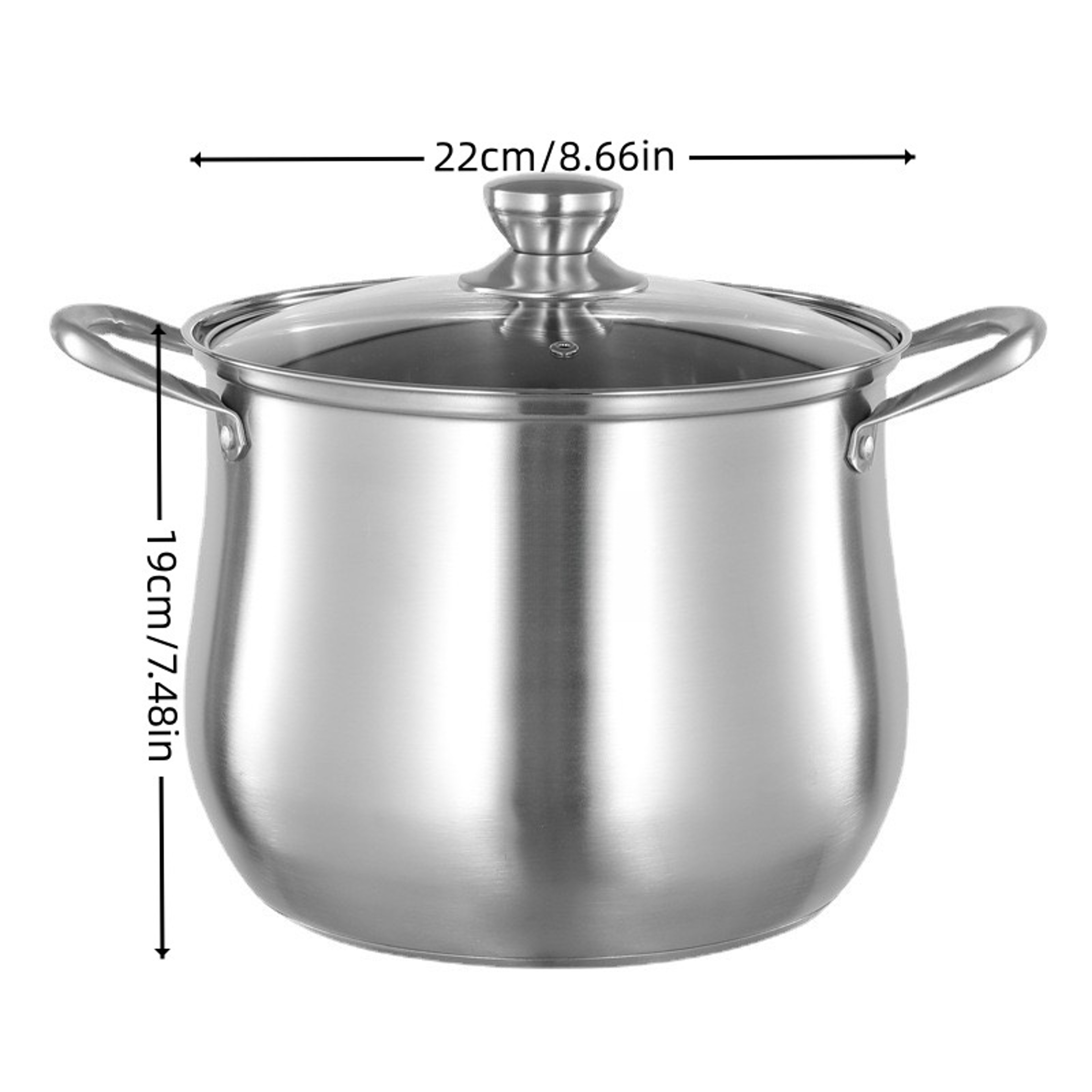 Premium Large Stainless Steel Stock Pot Heavy Duty Soup & Stew Cooking Pot – view 6