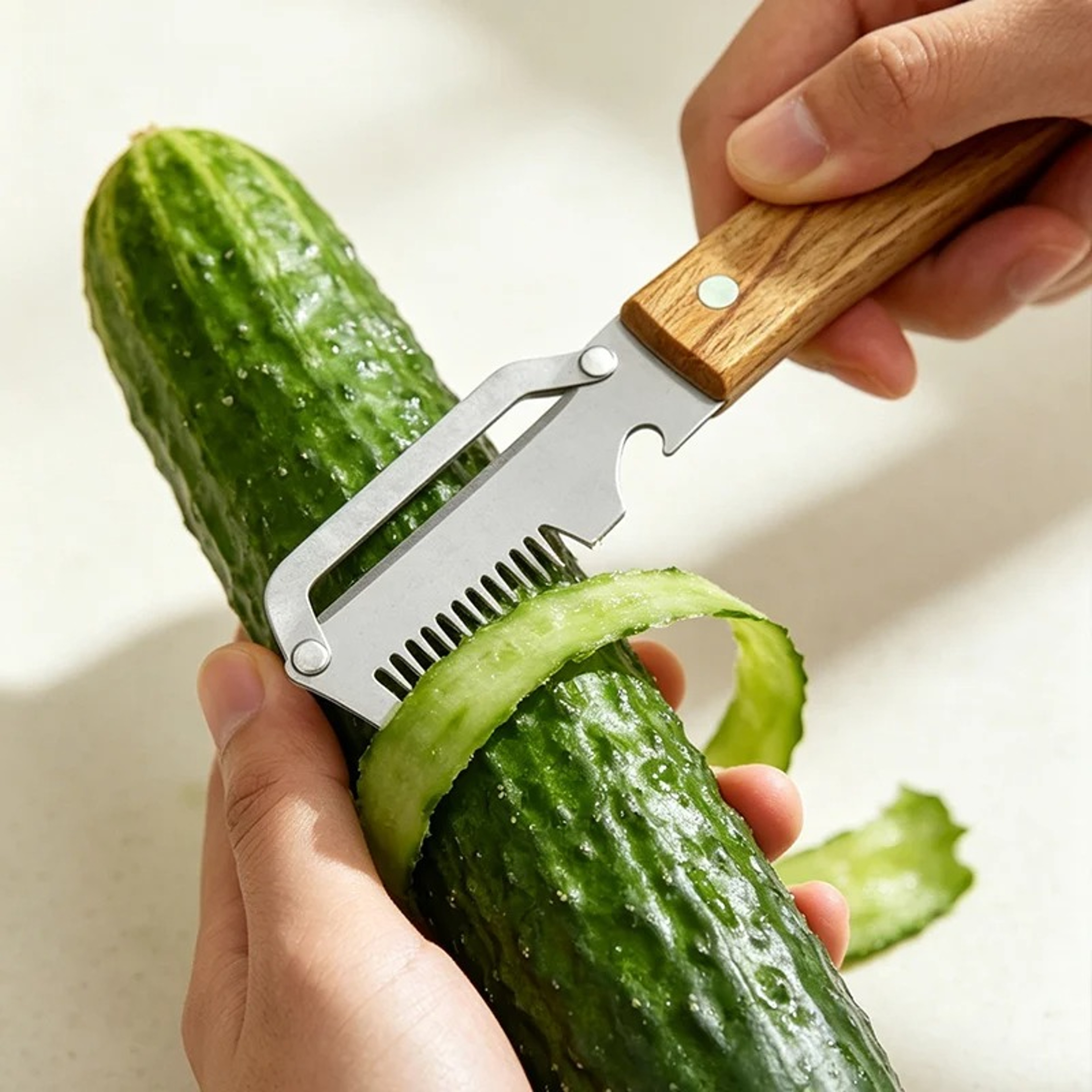 RusticGrip Stainless Steel Vegetable Peeler  Julienne Cutter 2