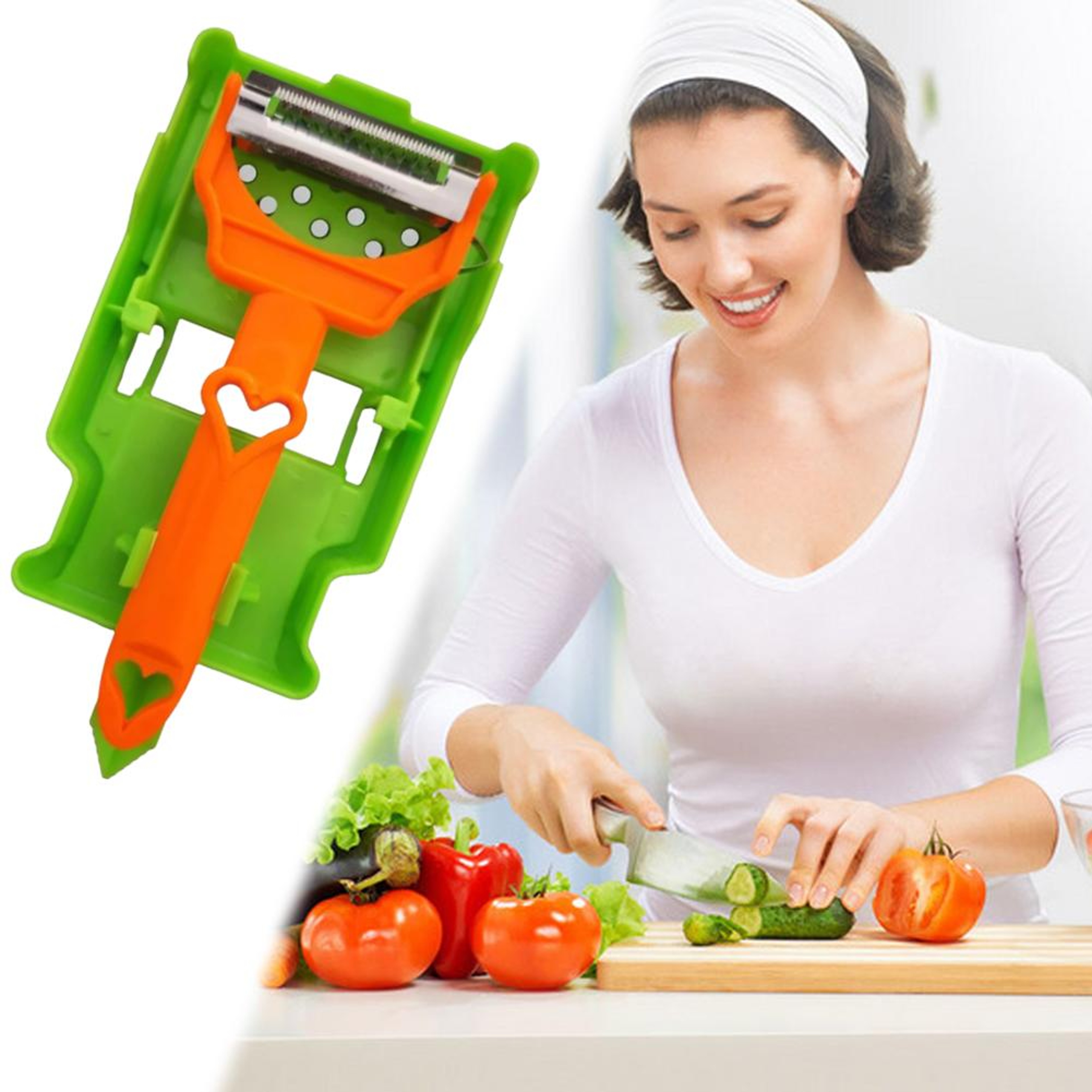 Premium Stainless Steel Multi Function Kitchen Peeler & Vegetable Slicer Tool – view 6