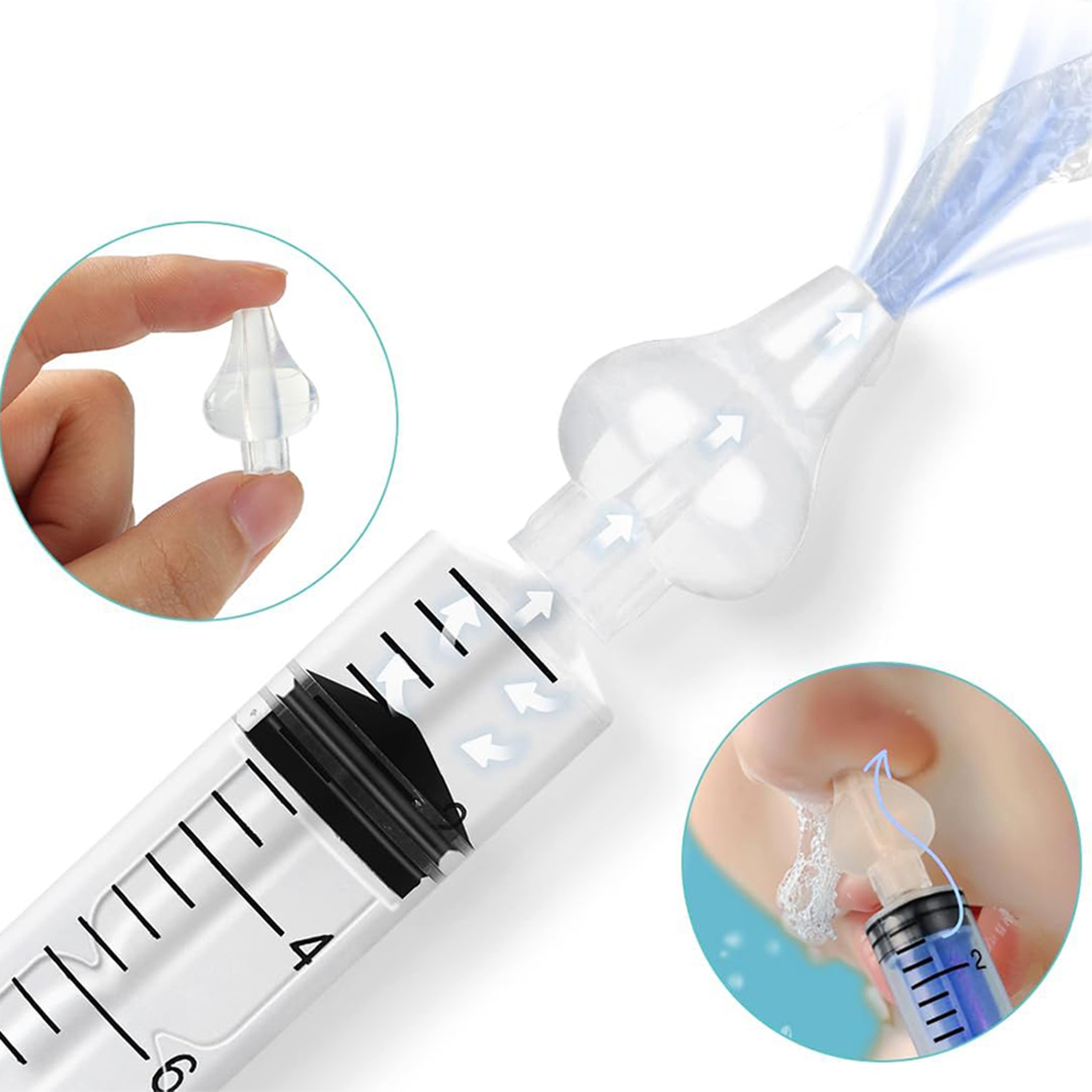 BreatheEasy Reusable Nasal & Ear Cleaning Syringe Tip Set for Adults and Kids – view 4