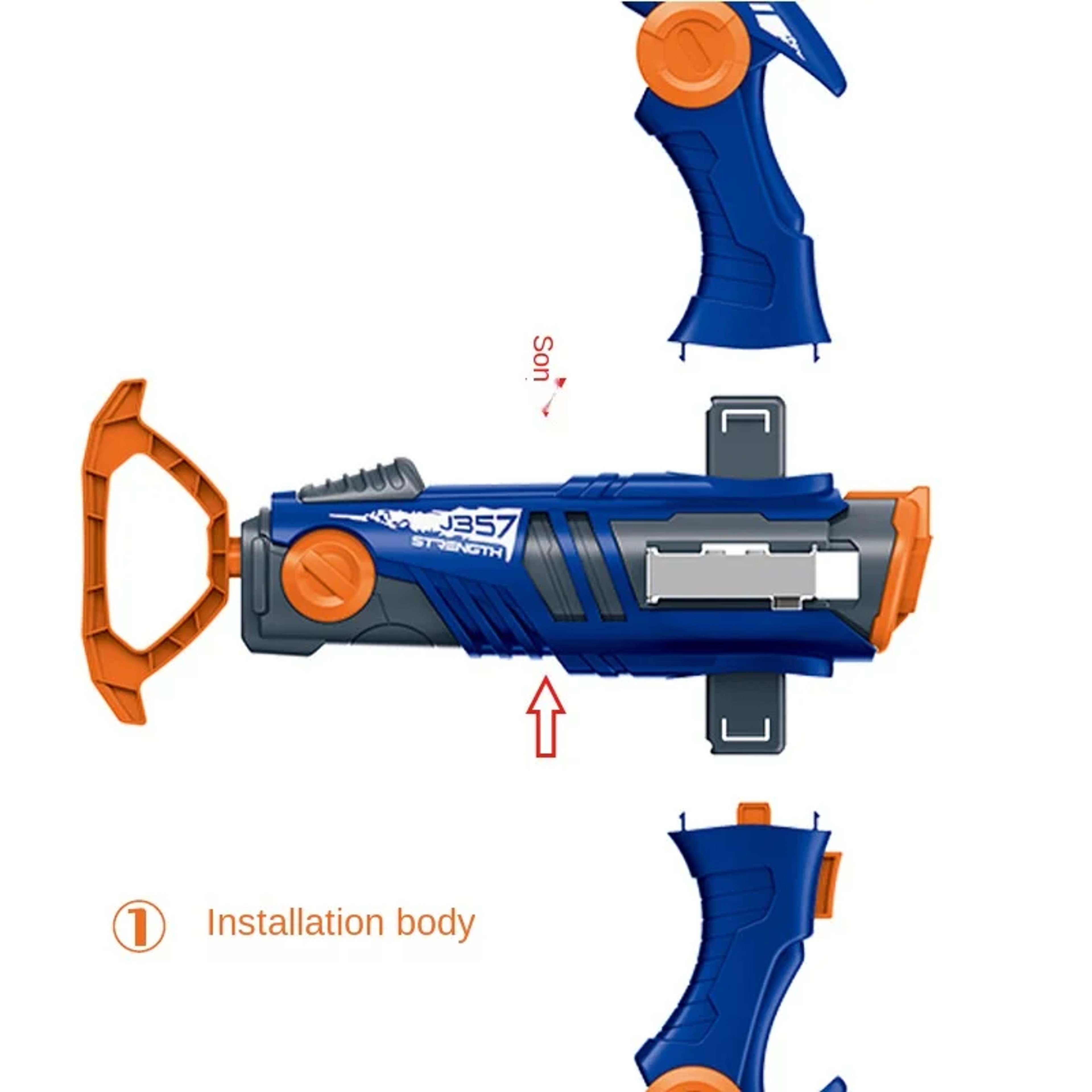 RapidShot Kids Soft Foam Crossbow Blaster Set with Shot Launcher for Outdoor Backyard Games – view 2