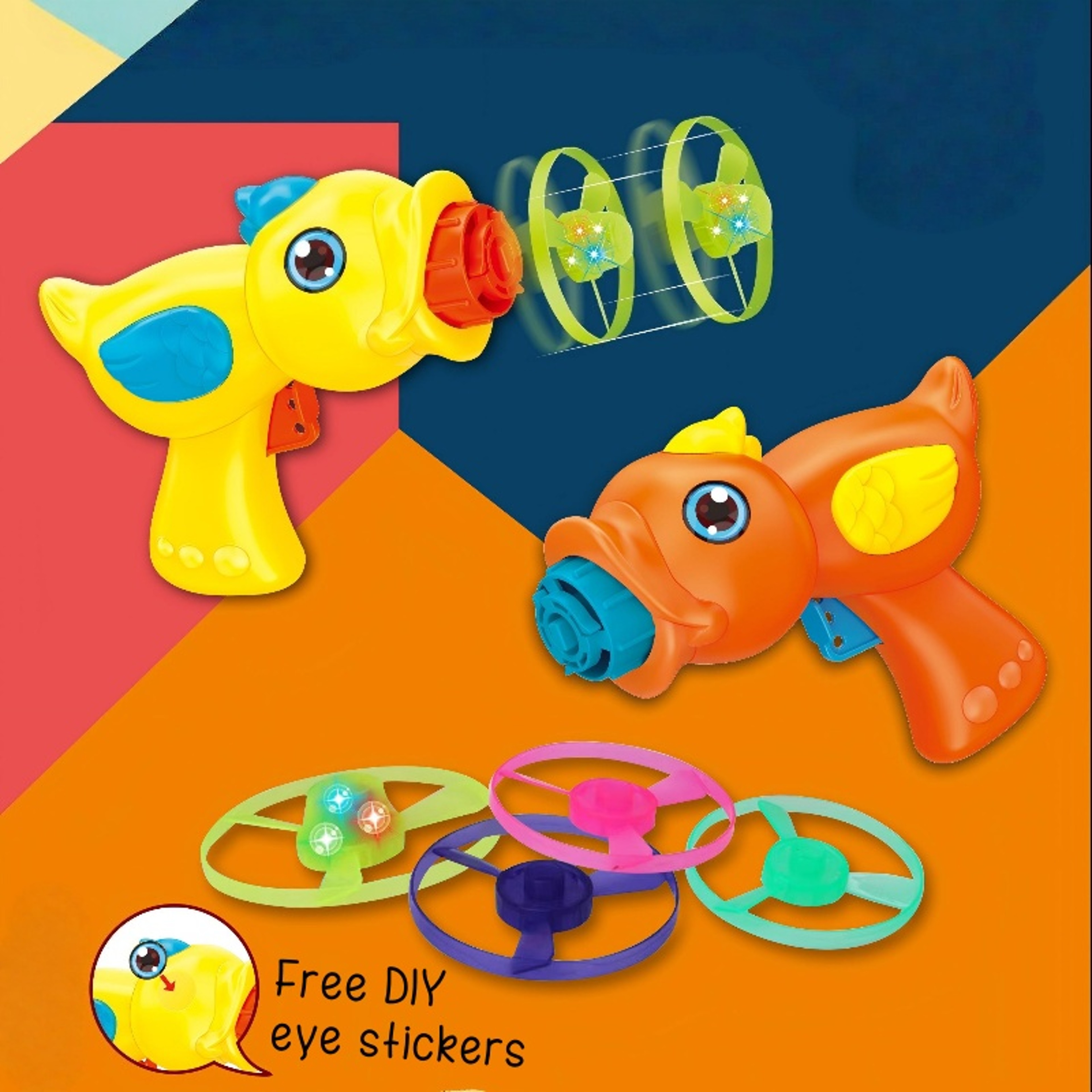 SkySpin Flying Disc Launcher Set  Pack Flying Disc Shooter Toy For Kids Indoor  Outdoor Play 1