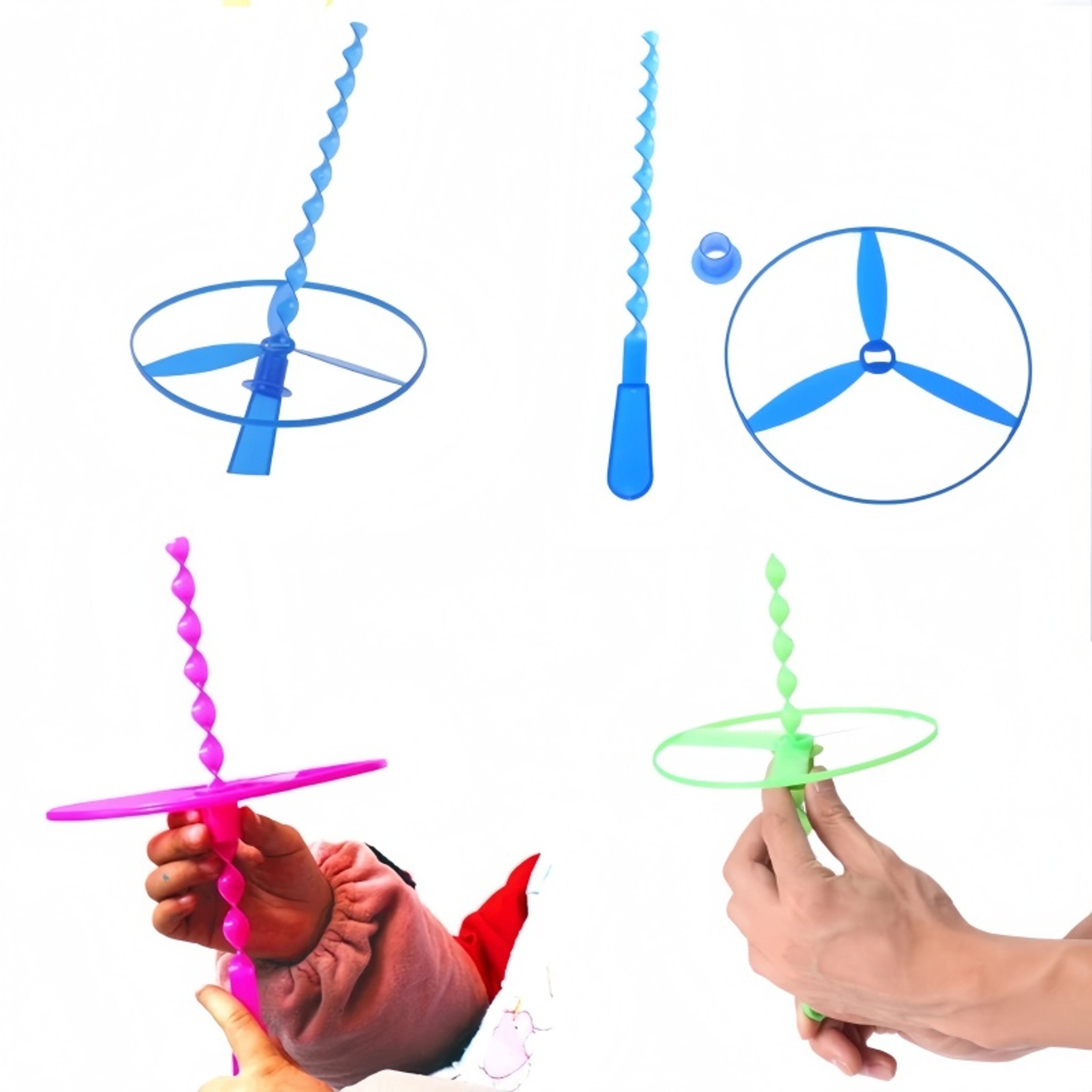 Classic Bamboo Dragonfly Flying Helicopter Piece Manual Flying Toy For Outdoor Kids Fun 1
