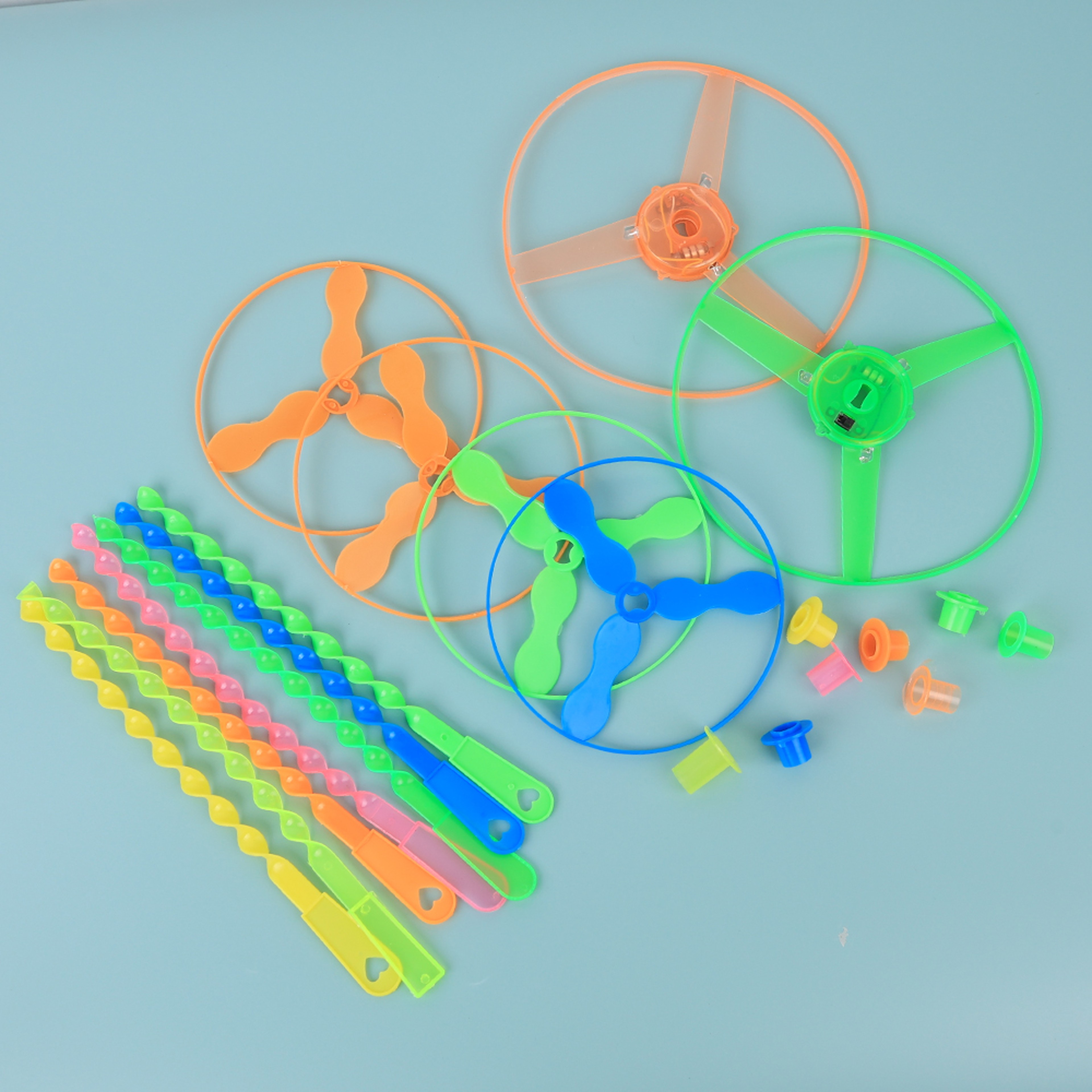 Premium Hand Helicopter Toy Pack  Outdoor Flying Propeller Toy Set For Kids 4