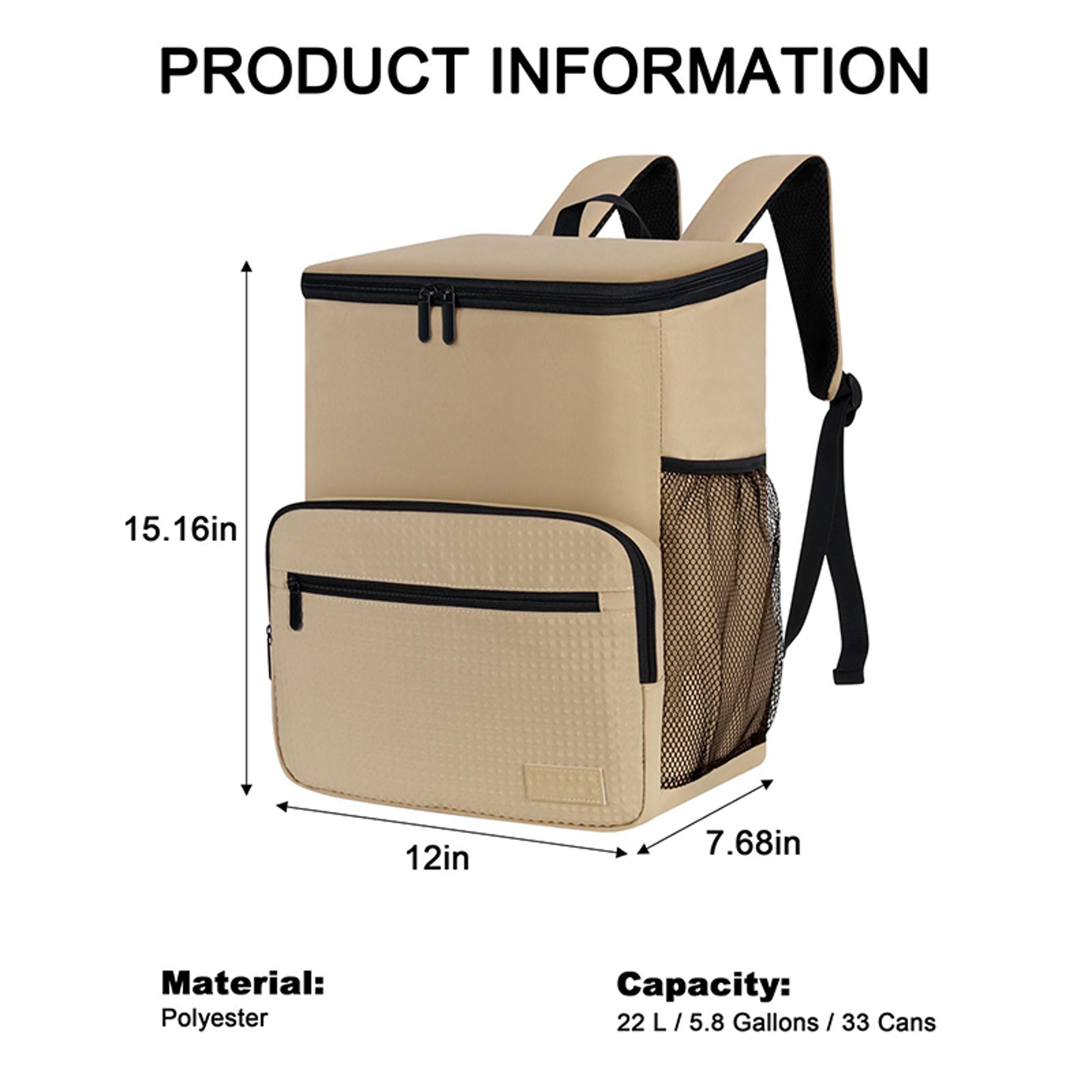 Insulated Delivery Backpack Cooler Large Capacity Portable Isothermal Food Storage Bag 6