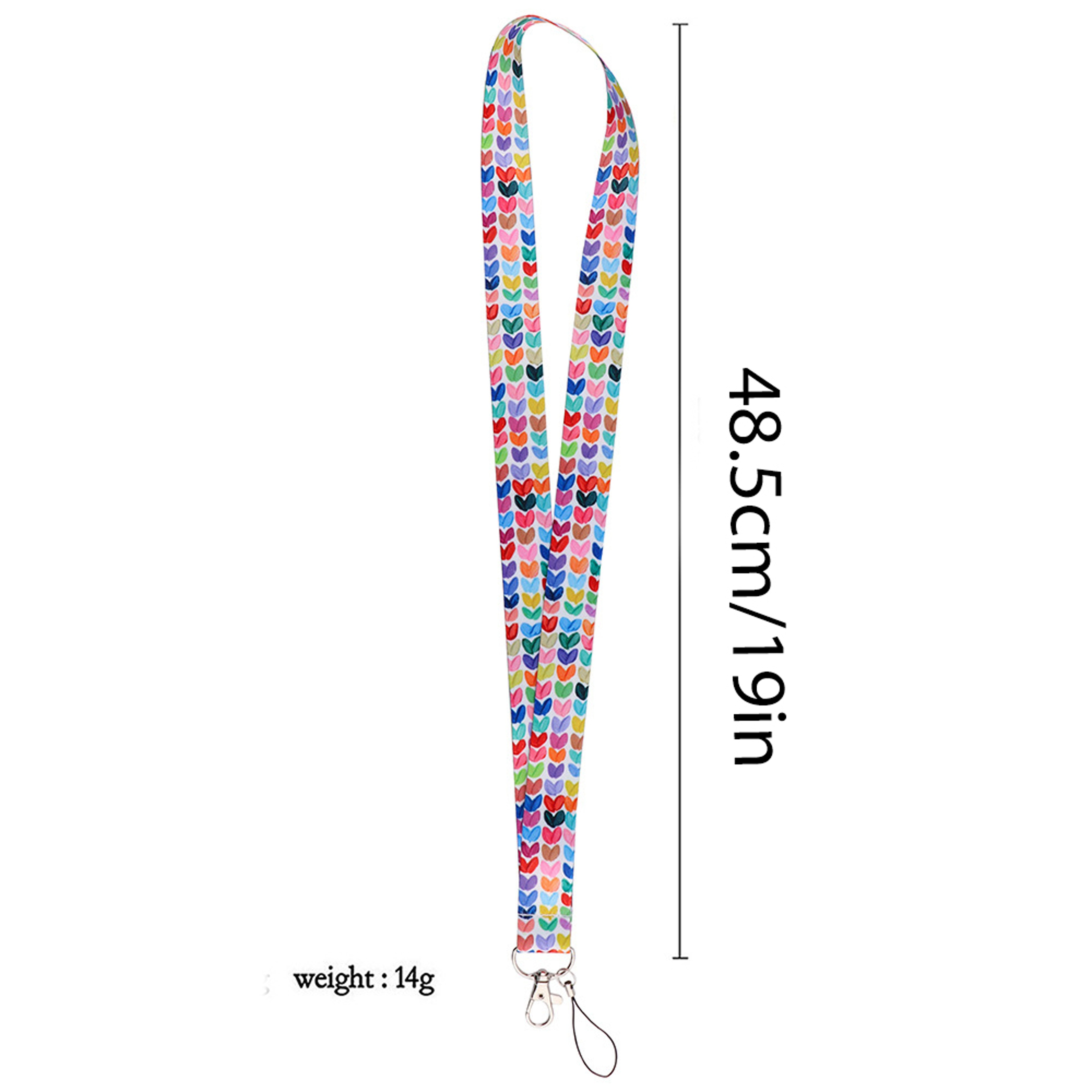 Colorful Heart Lanyard For Keys  ID Badge Holder Cute Keychain For Teachers  Nurses 1