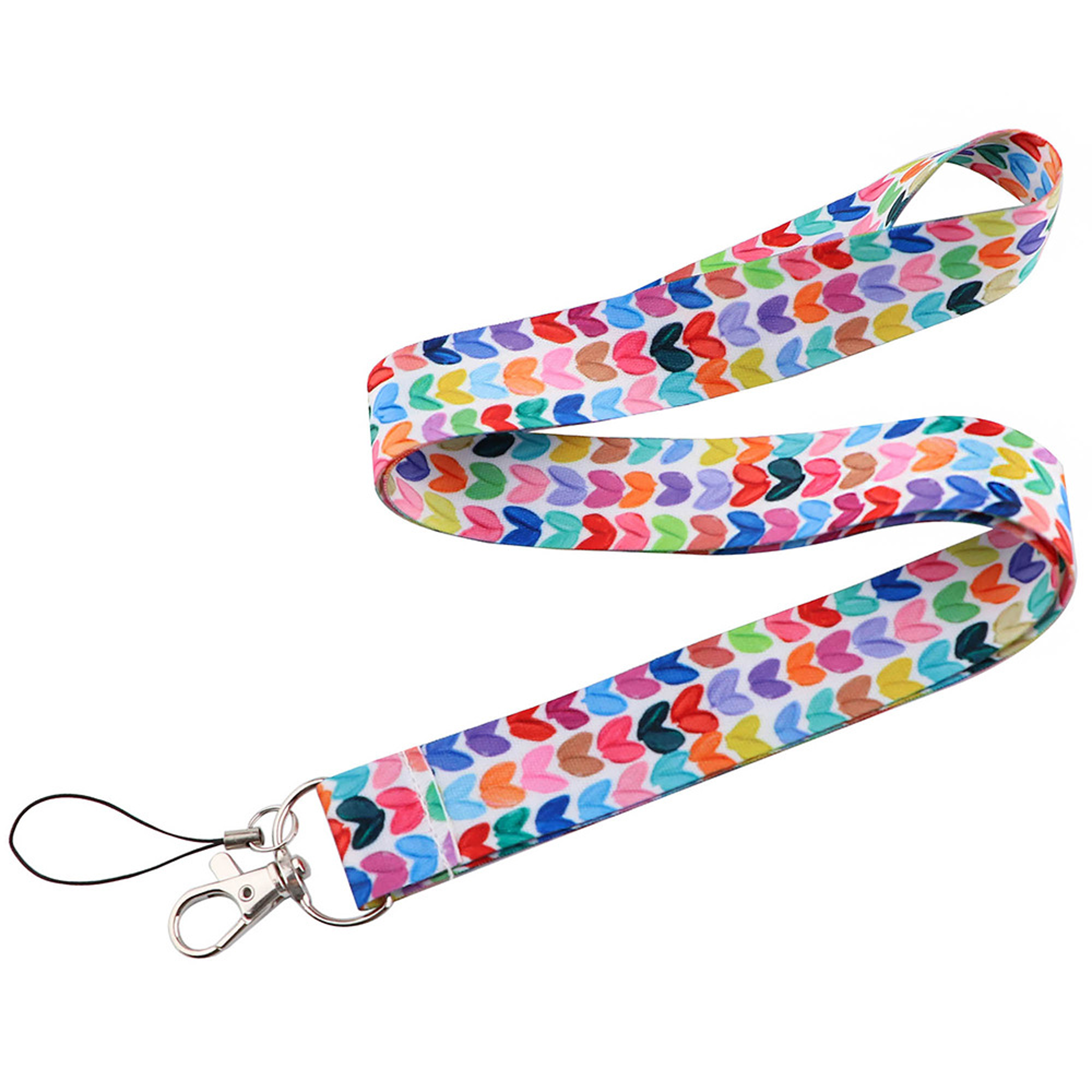 Colorful Heart Lanyard For Keys  ID Badge Holder Cute Keychain For Teachers  Nurses 2