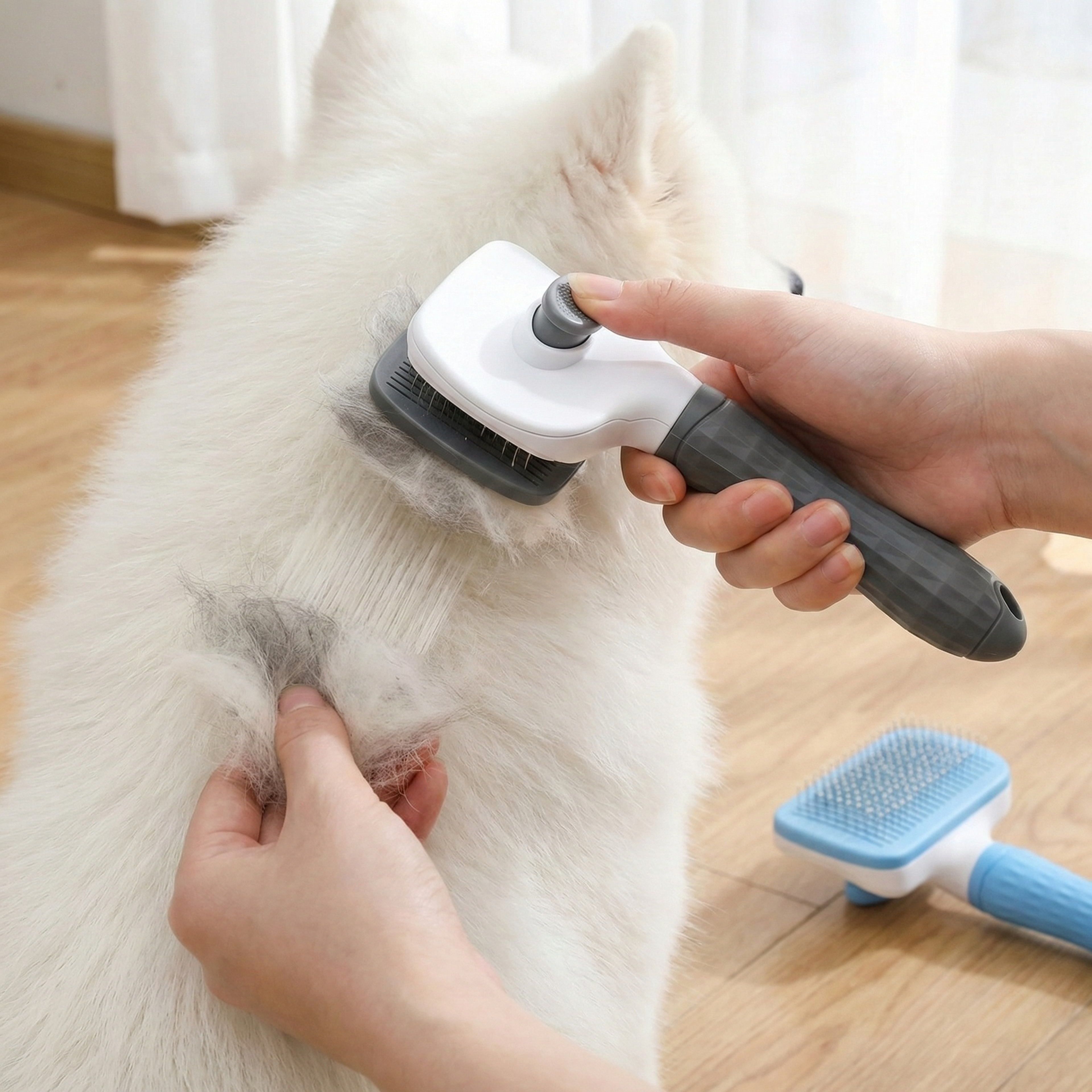 GentleGlide Self-Cleaning Pet Grooming Brush for Dogs & Cats – view 4