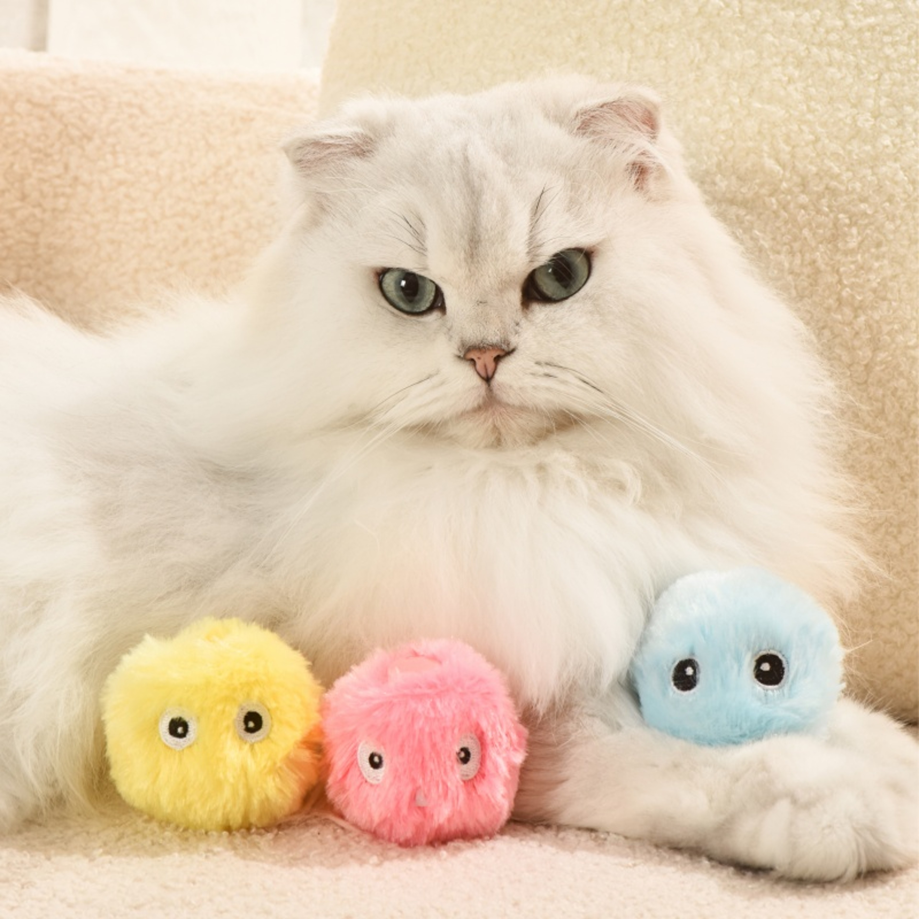 SmartPlay Interactive Catnip Training Ball Electric Plush Cat Toy For Active Cats 0