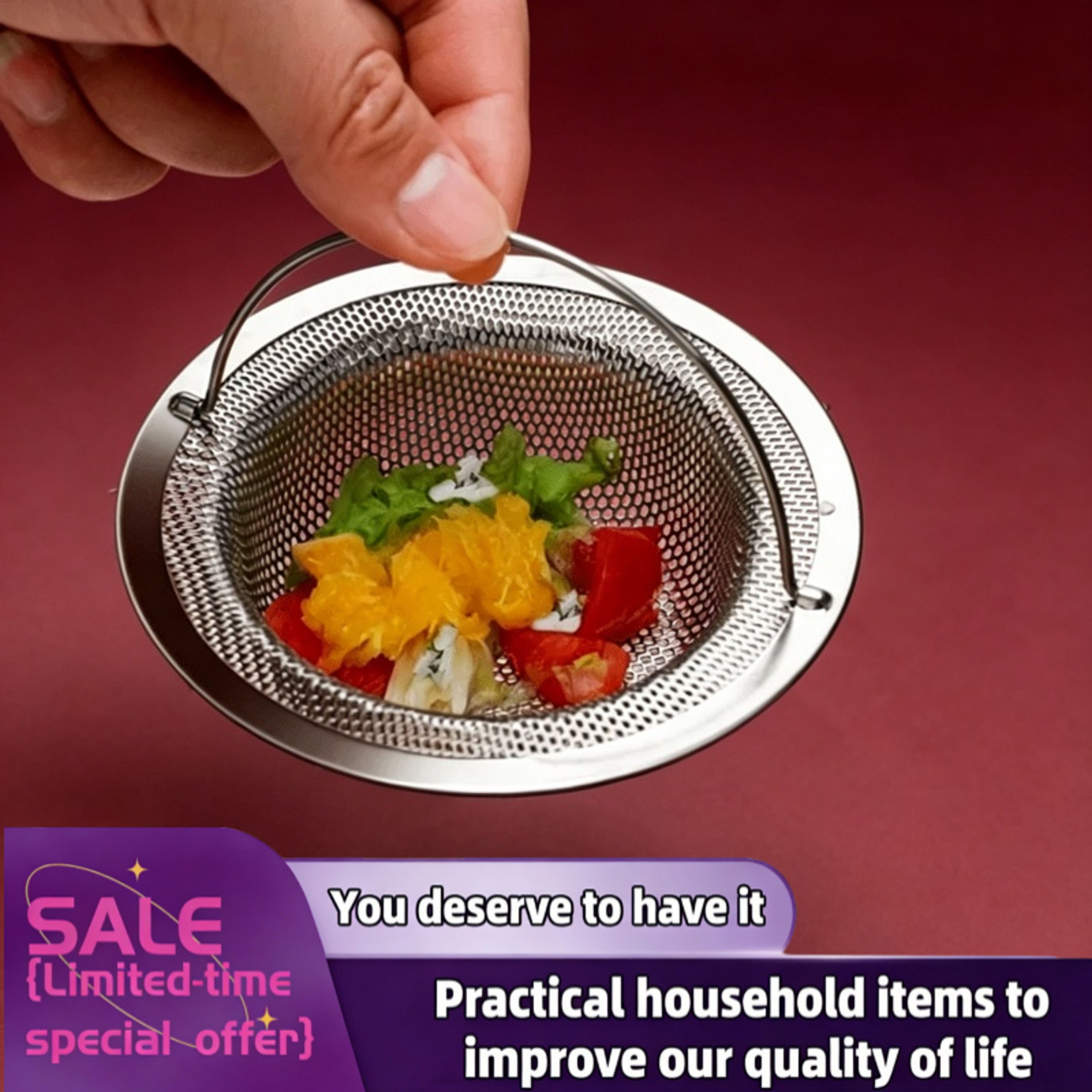 Premium Stainless Steel Kitchen Sink Strainer  Food Debris Catcher Durable Drain Protector 1
