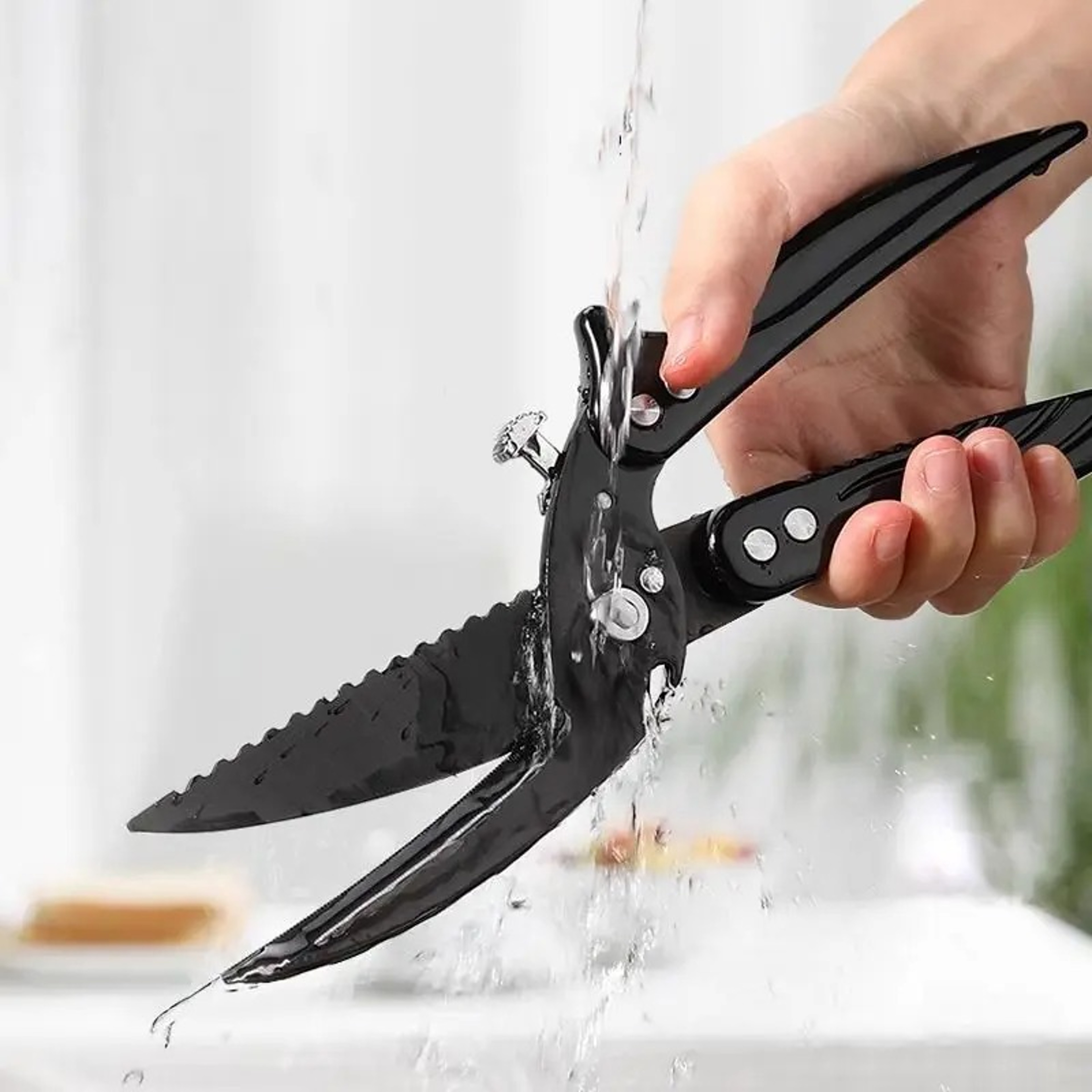 Titanium Stainless Steel Poultry Bone Shears Kitchen Scissors For Chicken Duck  Meat Prep 2