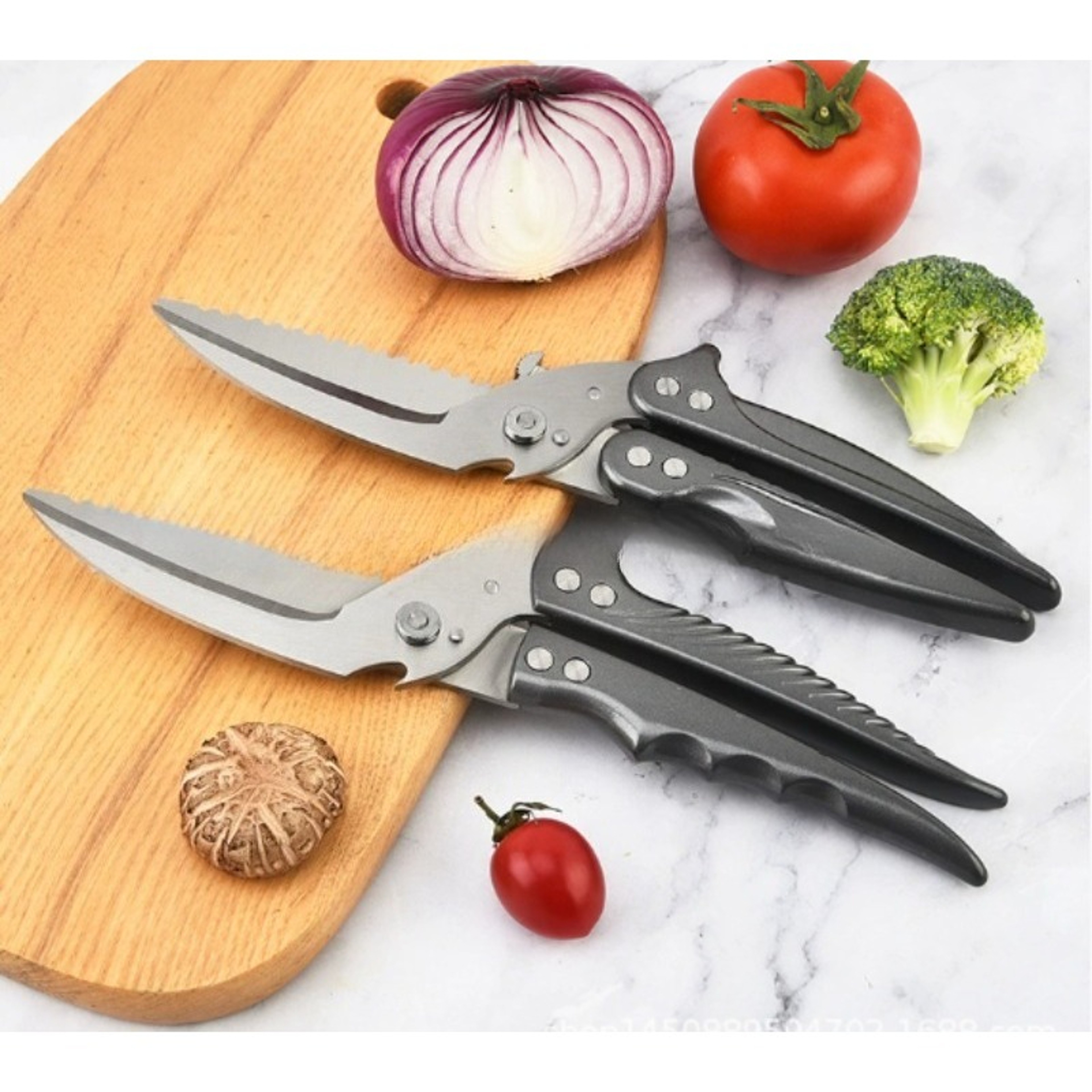 Titanium Stainless Steel Poultry Bone Shears Kitchen Scissors For Chicken Duck  Meat Prep 5