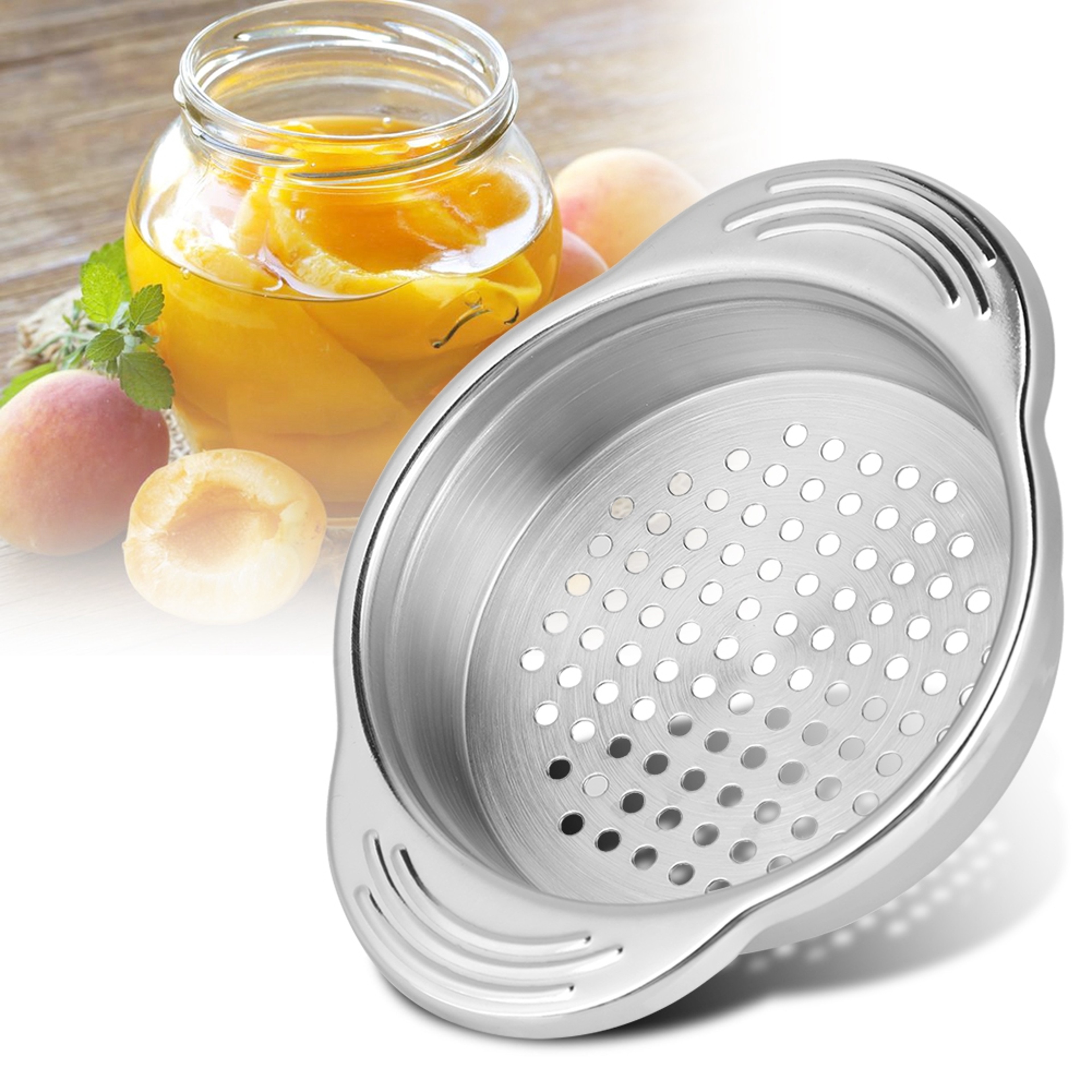 Premium Stainless Steel Universal Can Strainer & Can Colander Easy Tuna, Beans & Vegetable Drainer – view 1