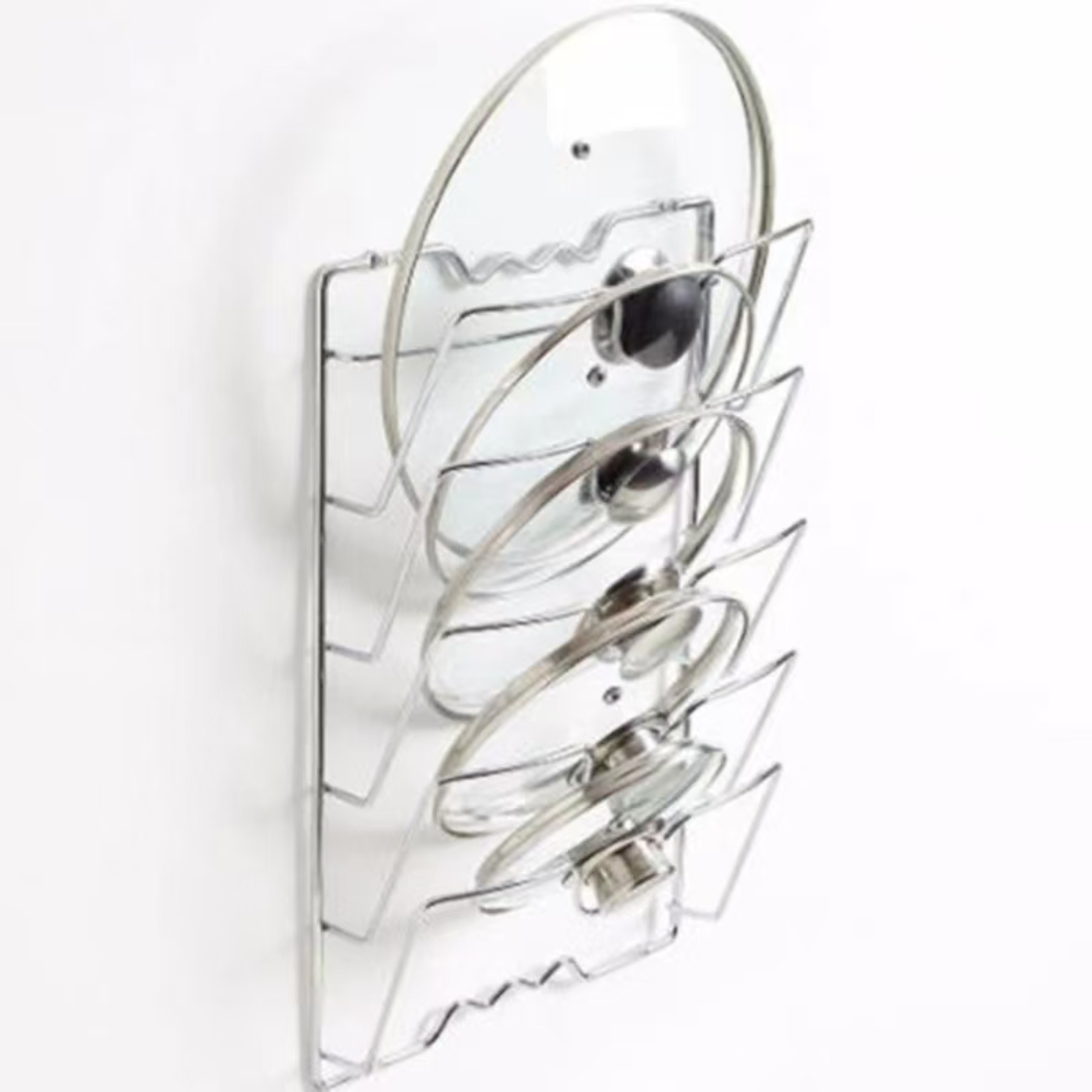 Premium Wall Mounted Kitchen Pot Lid Organizer Tier Kitchen Pot Lid Organizer & Space Saving Kitchen Organizer Rack – view 7