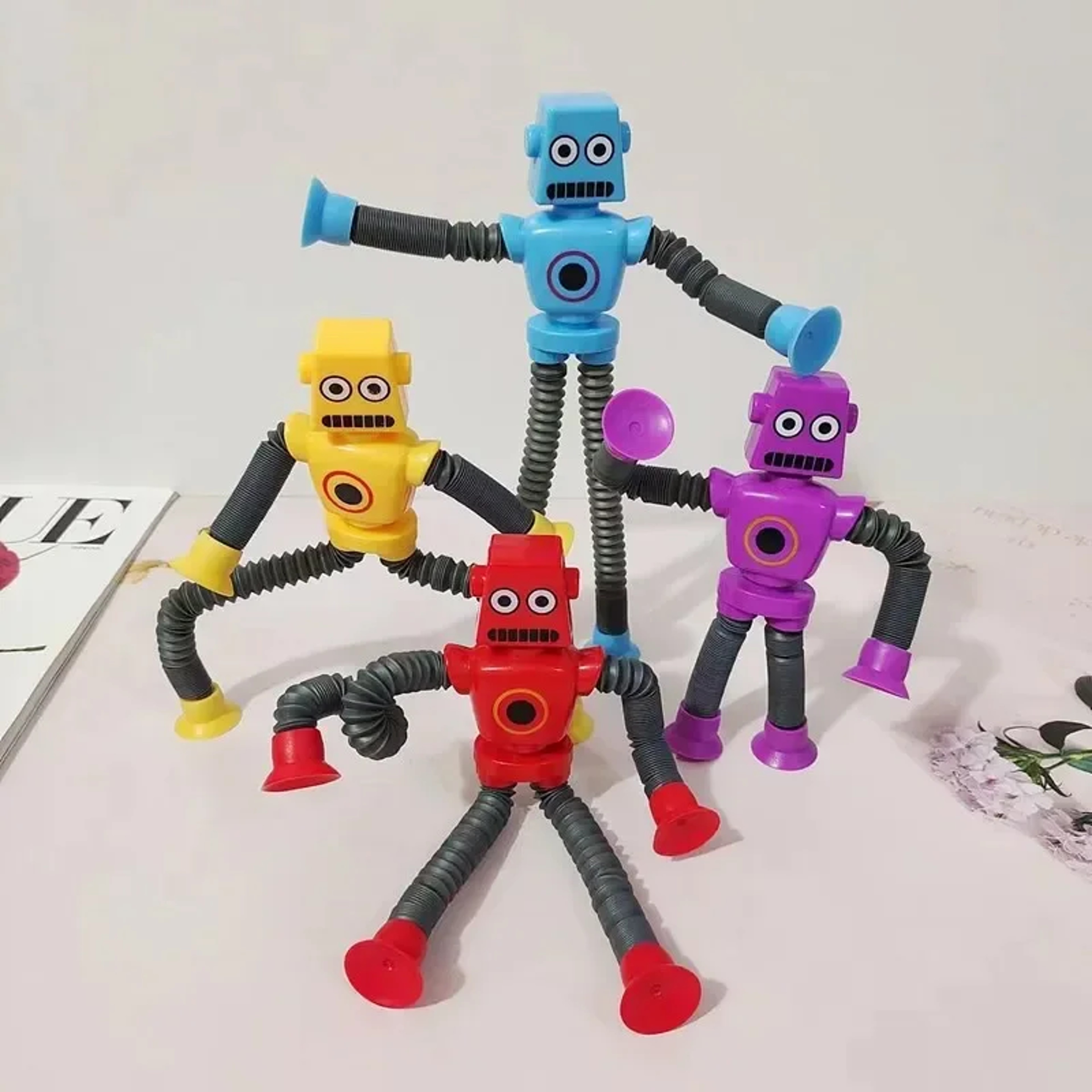 Sensory Pop Tube Robot Suction Cup Toy For Kids Stress Relief And Creative Play 2