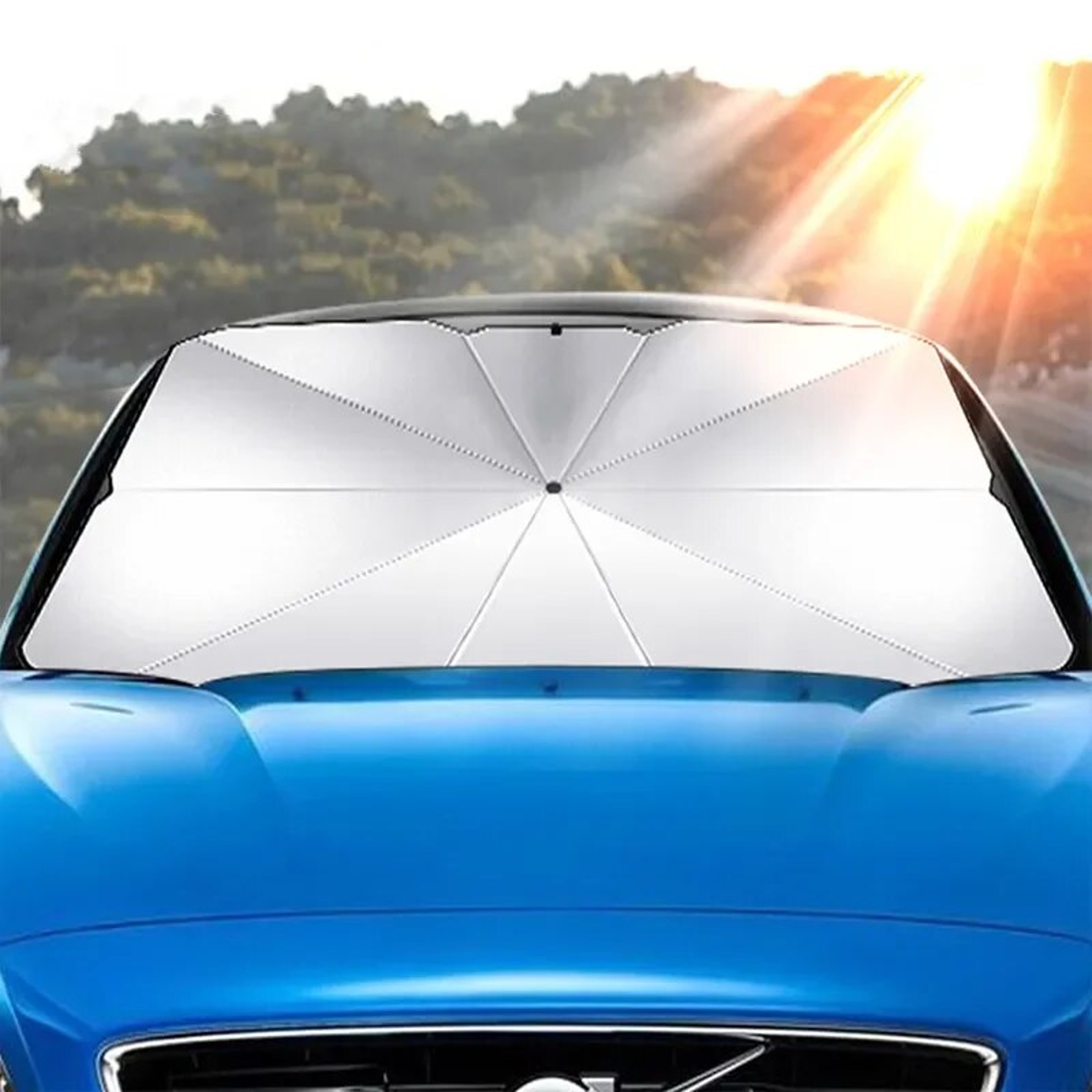Premium Foldable Windshield Sun Shade Car Umbrella Sun Shade For UV Heat Protection  Cooling 3