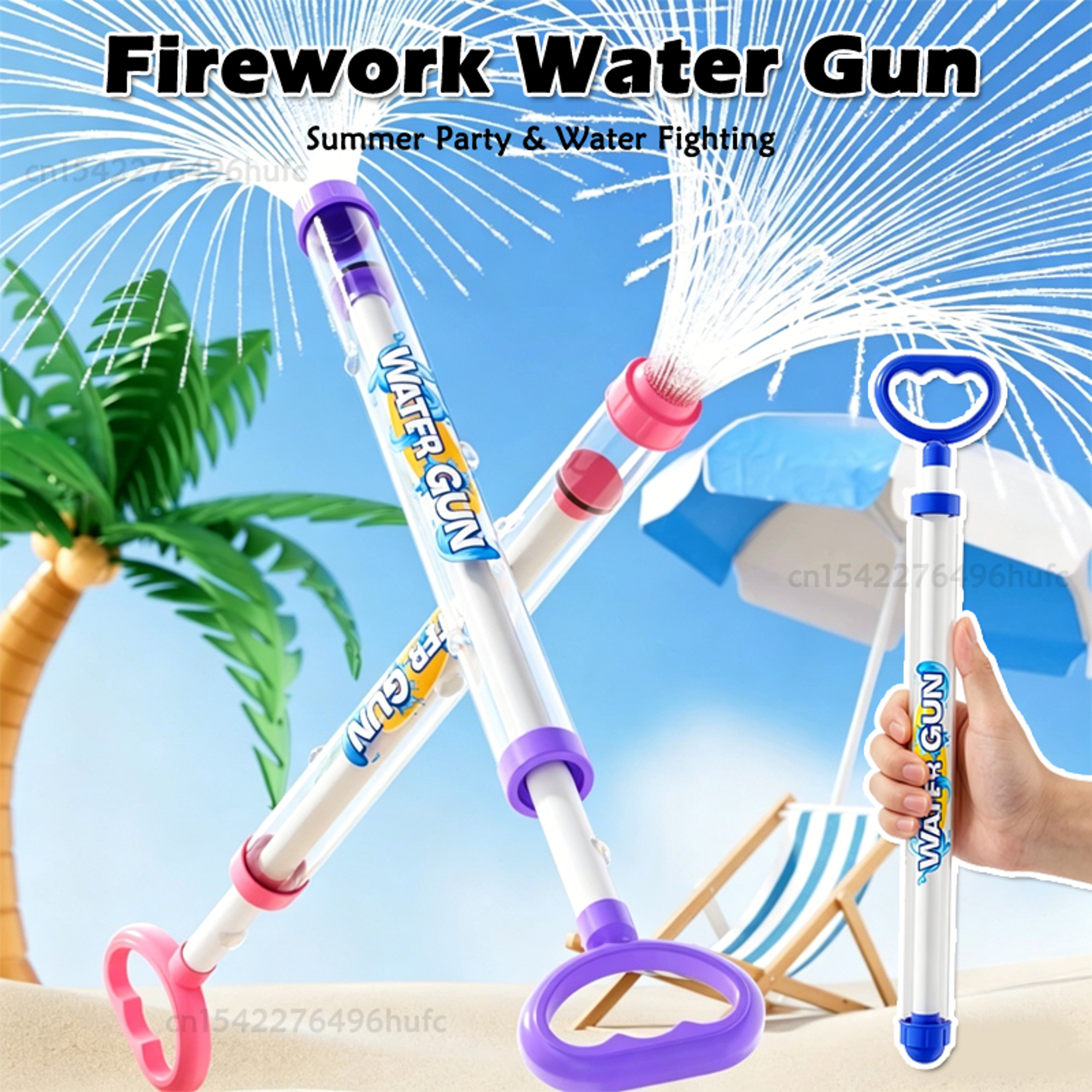 Ultimate Fireworks Style water blaster toy Pull Out Summer Water Gun for Pool, Beach & Backyard – view 1