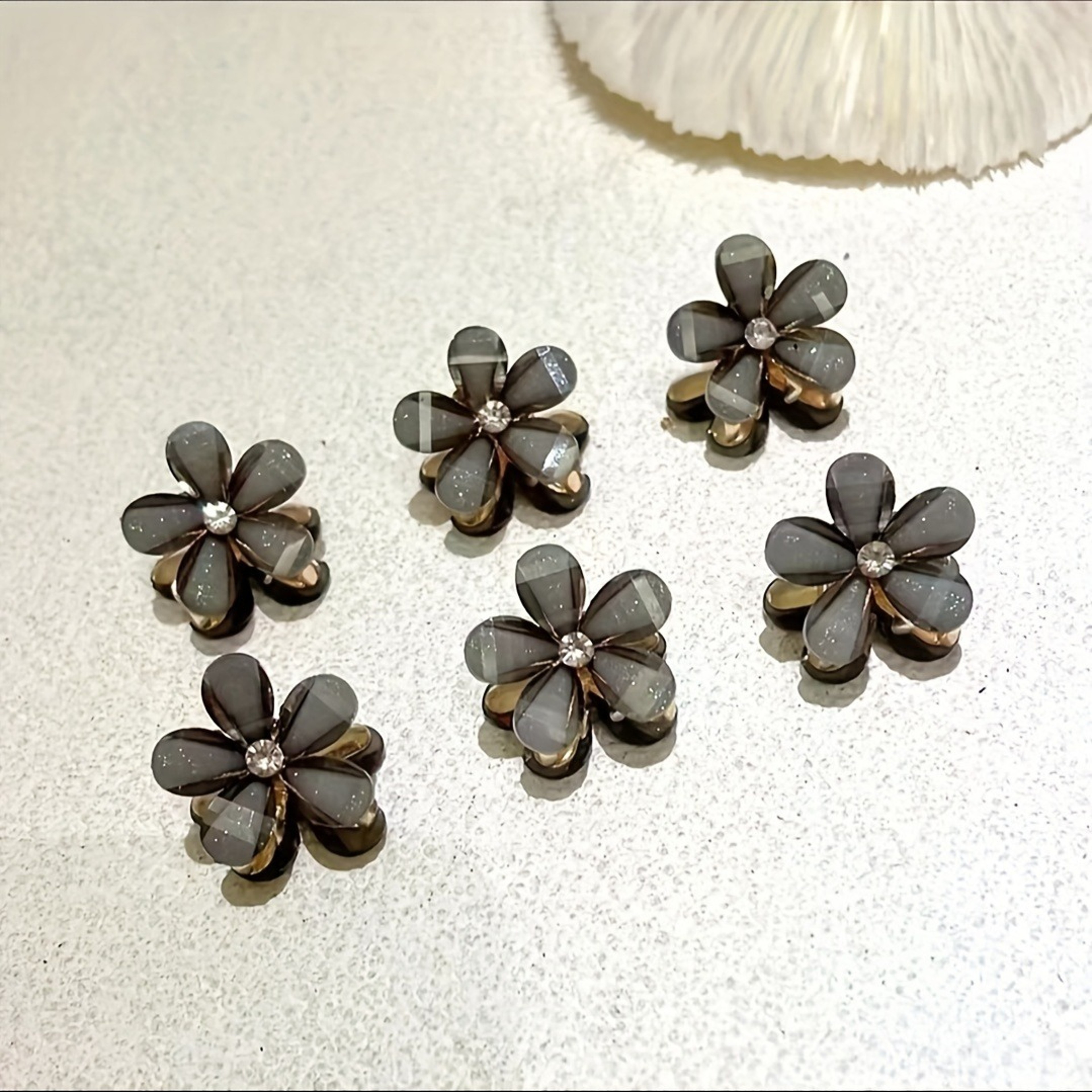 Elegant Flower Hair Clips Set with Faux Pearls Girls & Kids Hair Accessories – view 4