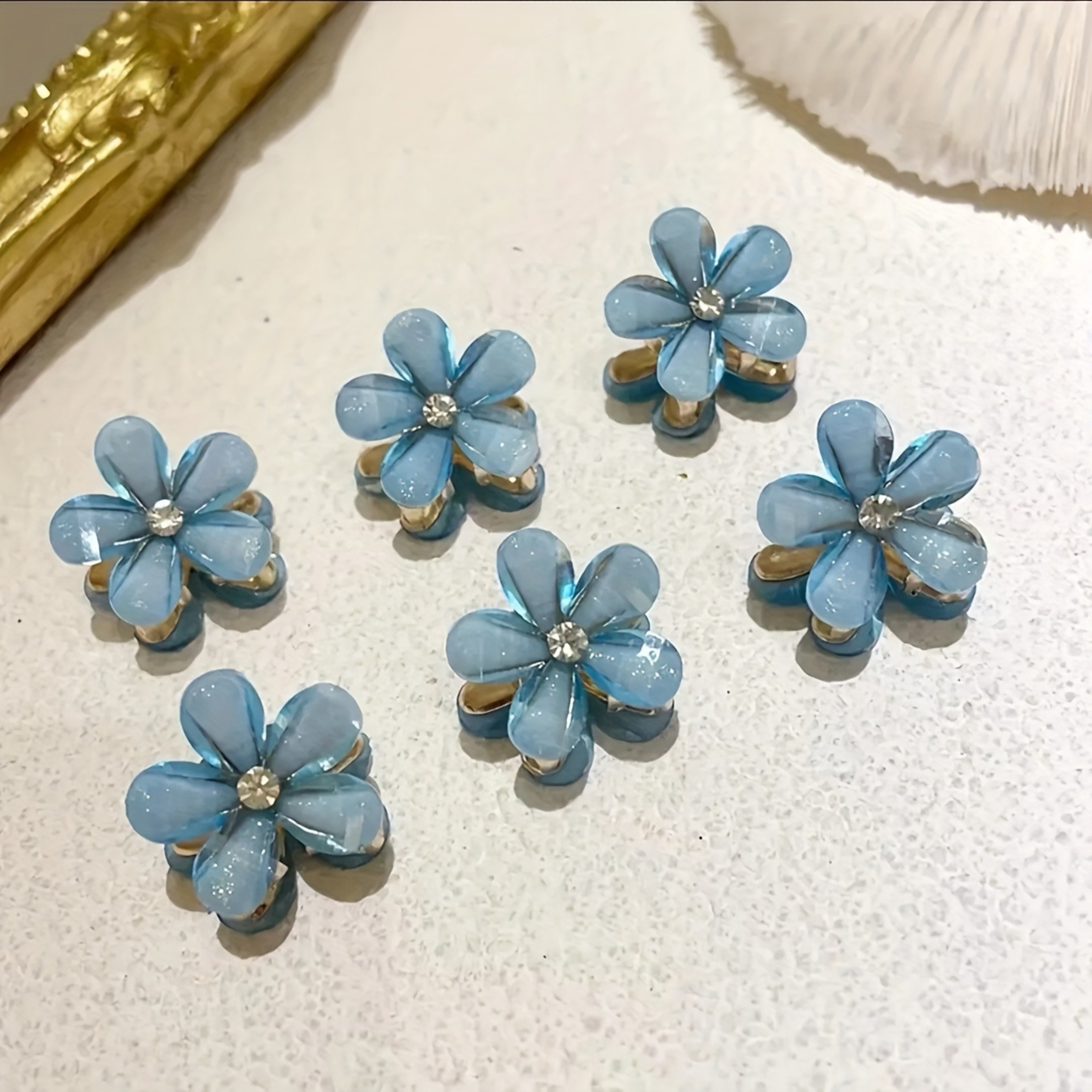Elegant Flower Hair Clips Set with Faux Pearls Girls & Kids Hair Accessories – view 8