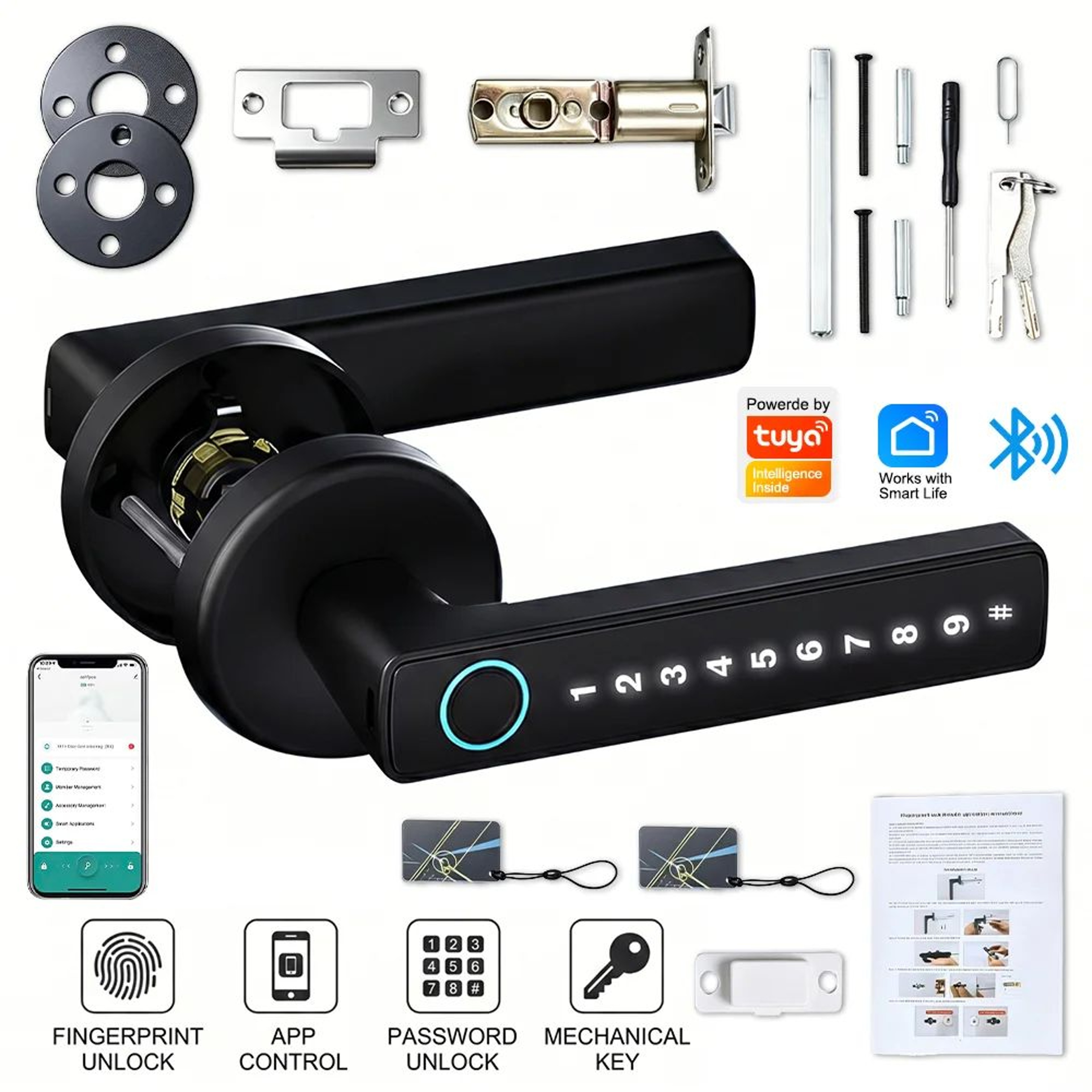 Smart Fingerprint Door Lock With App Unlock And Password Access 8