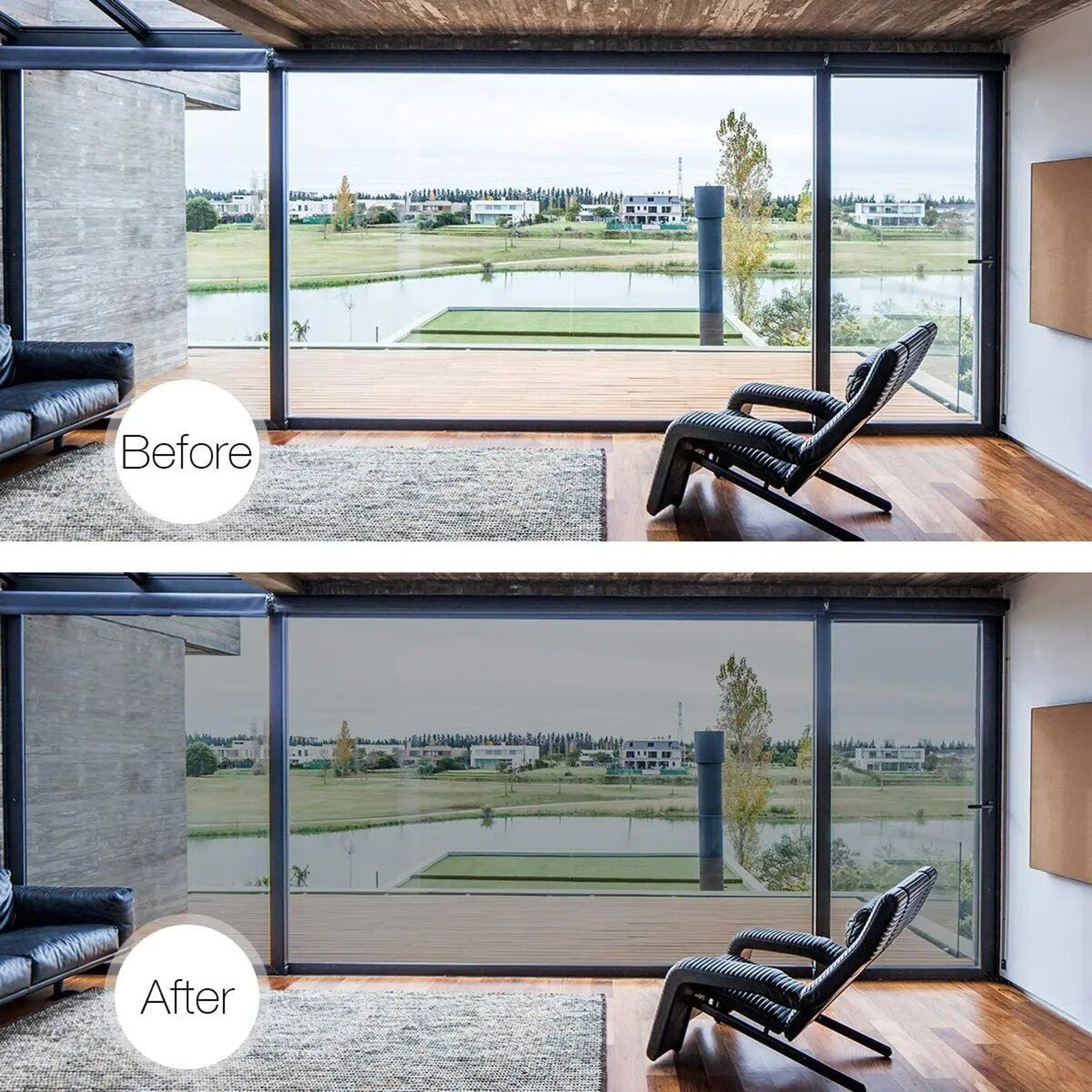 Privacy Window Tint Film One Way Mirror Glass Sticker Reflective Sun Blocking Film For Heat Control 5