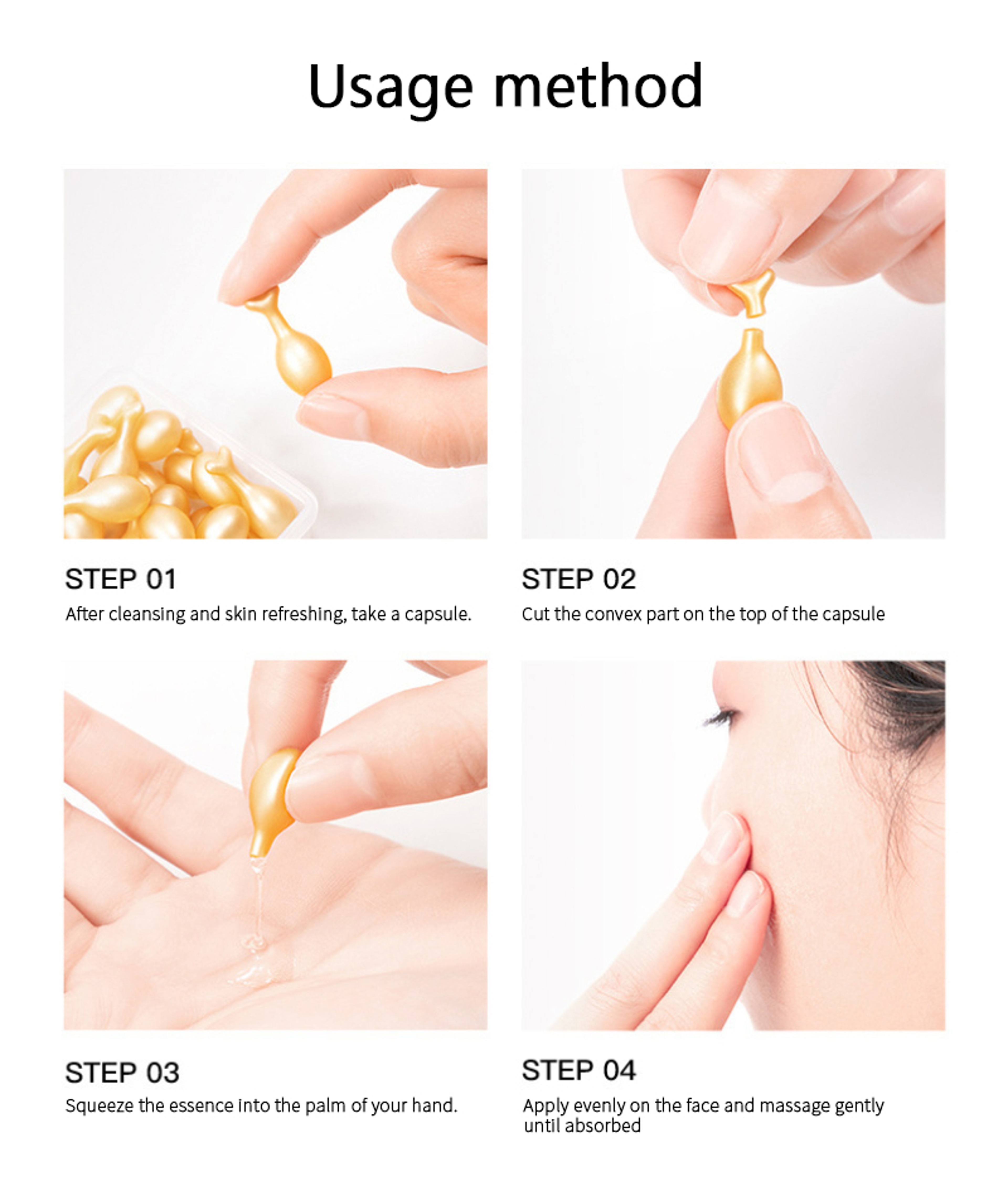 Collagen Face Care Capsules, Anti Aging Serum for Whitening, Wrinkle Remover, and Firming – view 6