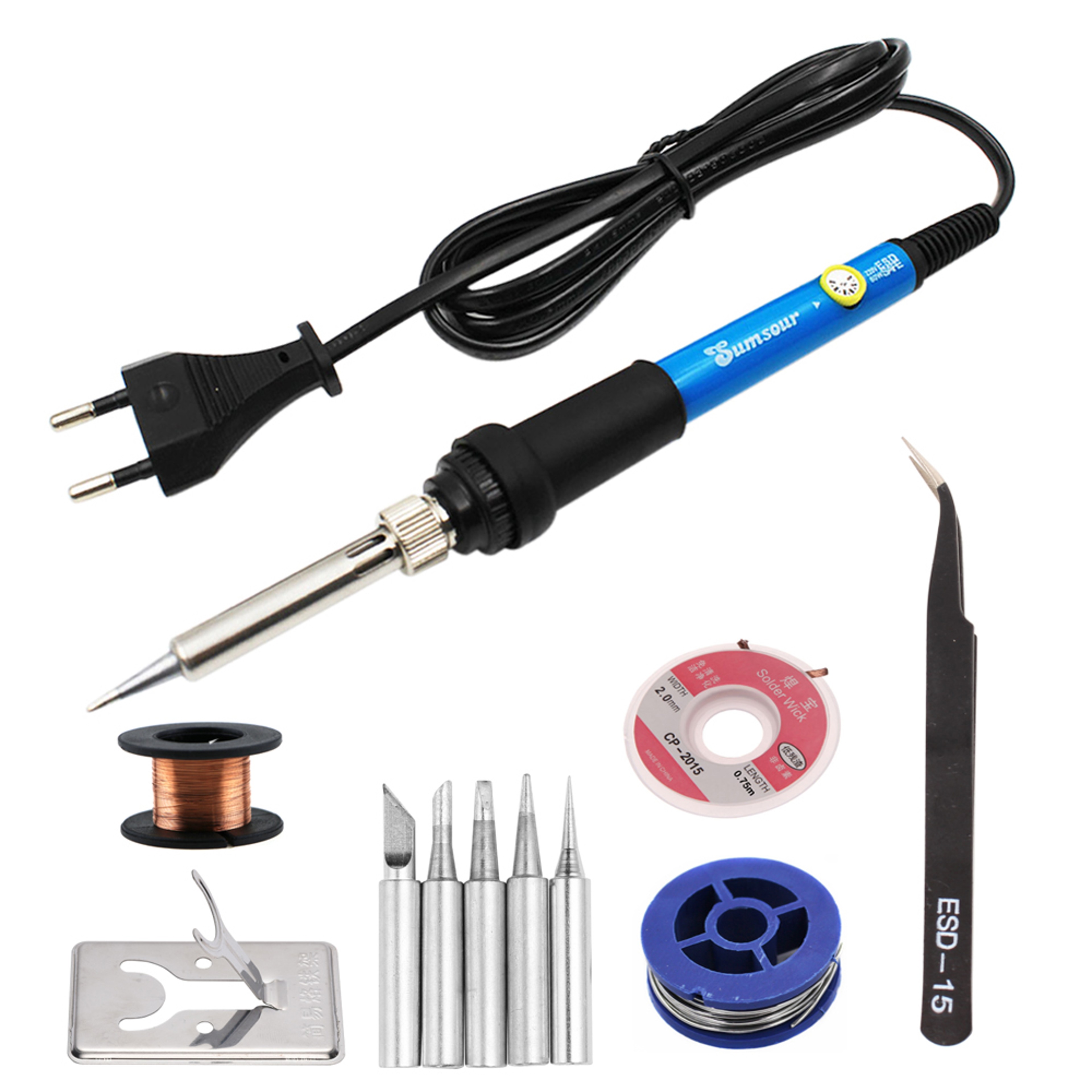 Professional Electric Soldering Iron Kit Digital Display Adjustable Temp Welding Repair Tools With